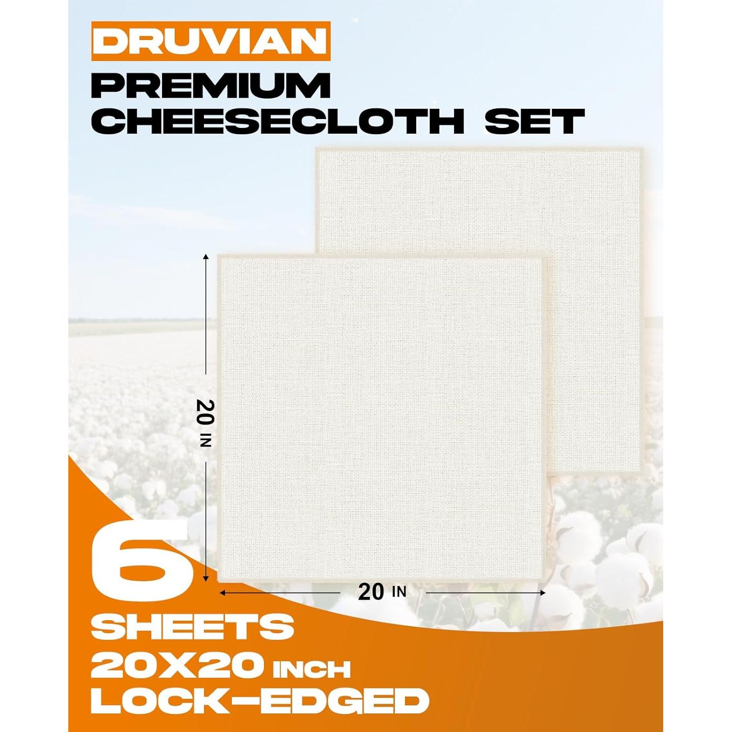 Gasa de Algodón 100 Druvian 50.8x50.8 cm - Paquete de 6