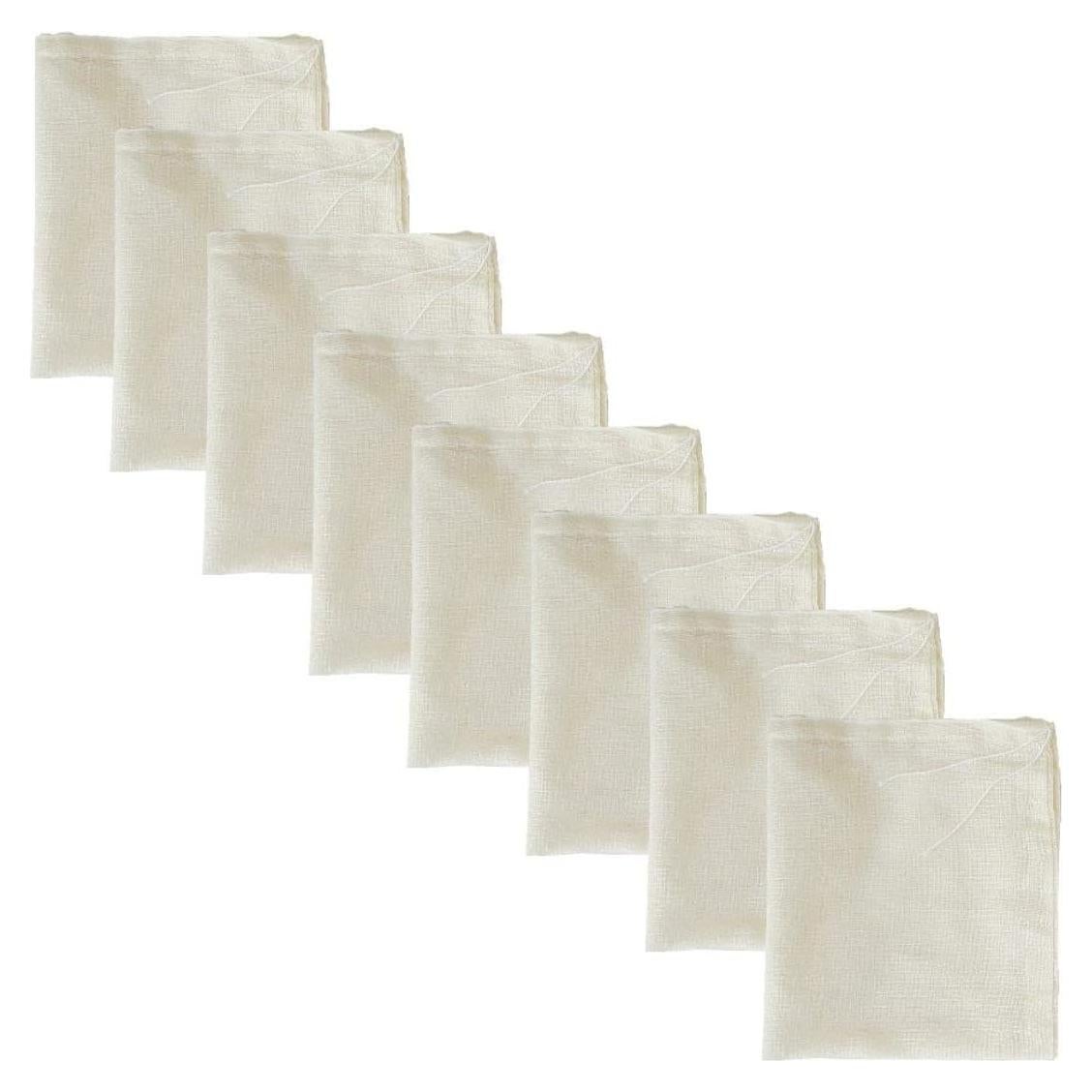 Bolsas de Tela de Queso AOUXSEEM 20x25 cm 100% Algodón 8 Pzas