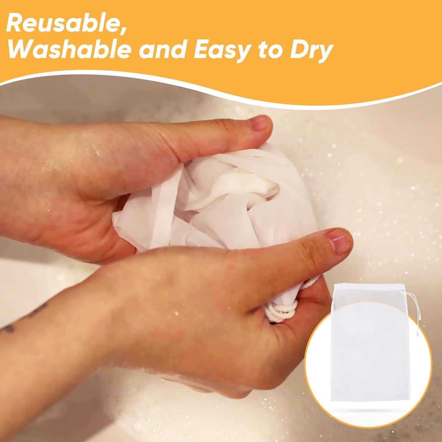 Paquete de 6 bolsas reutilizables de colar Yolev 24x36 cm