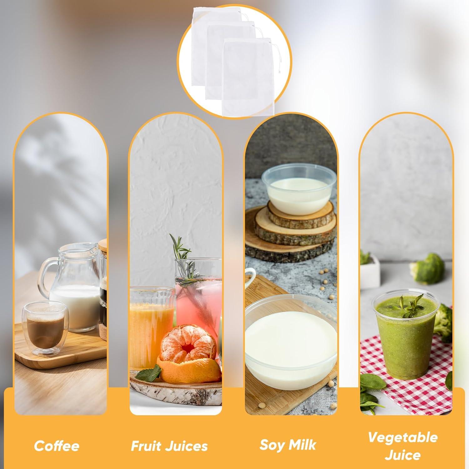 Paquete de 6 bolsas reutilizables de colar Yolev 24x36 cm