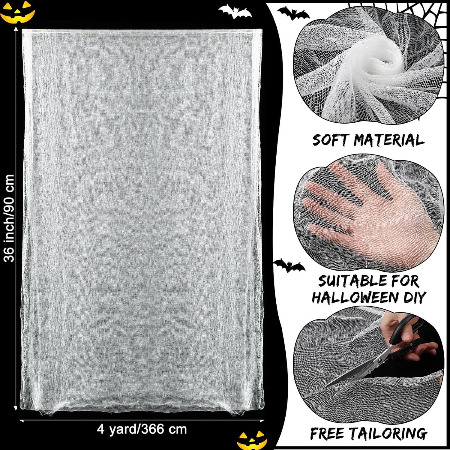 Tela Espeluznante de Halloween Hahafelt 91x366 cm Blanca