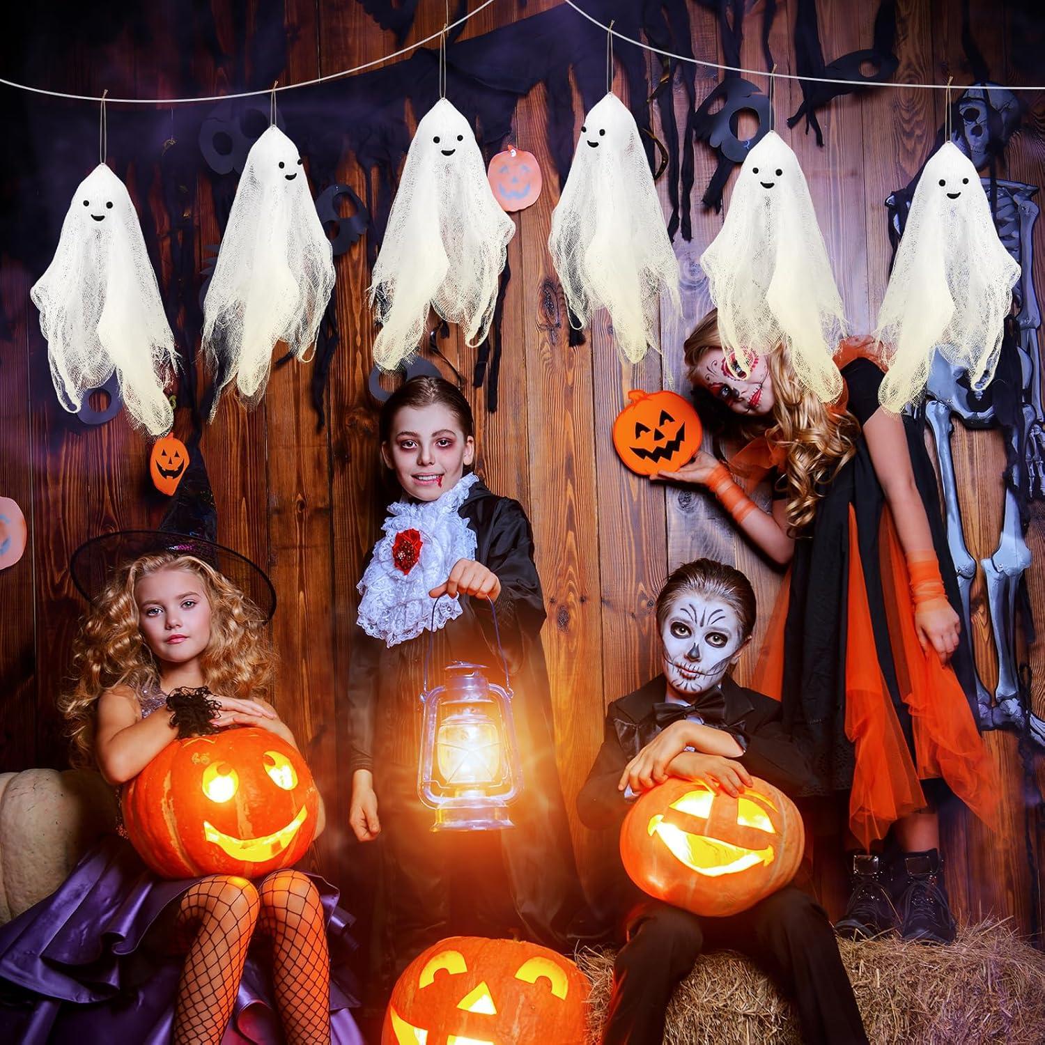 Tela Espeluznante de Halloween Hahafelt 91x366 cm Blanca