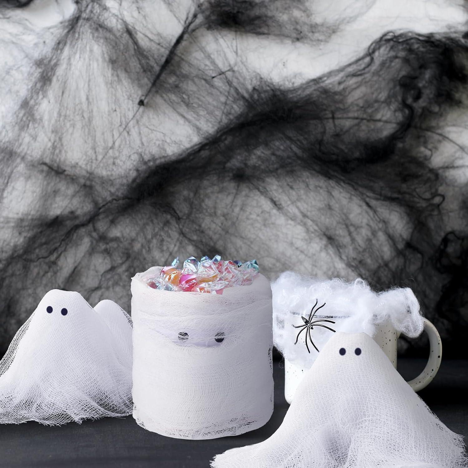 Tela Espeluznante de Halloween Hahafelt 91x366 cm Blanca