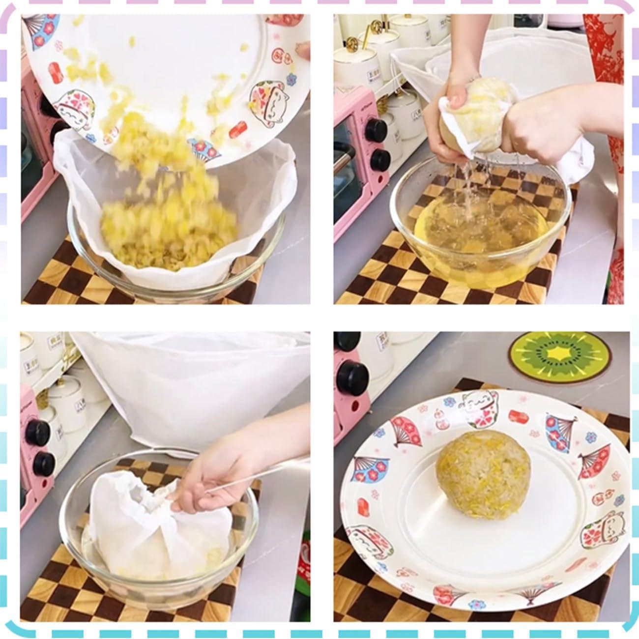 6PCS Bolsa de Nylon Reutilizable para Relleno de Queso MTZK