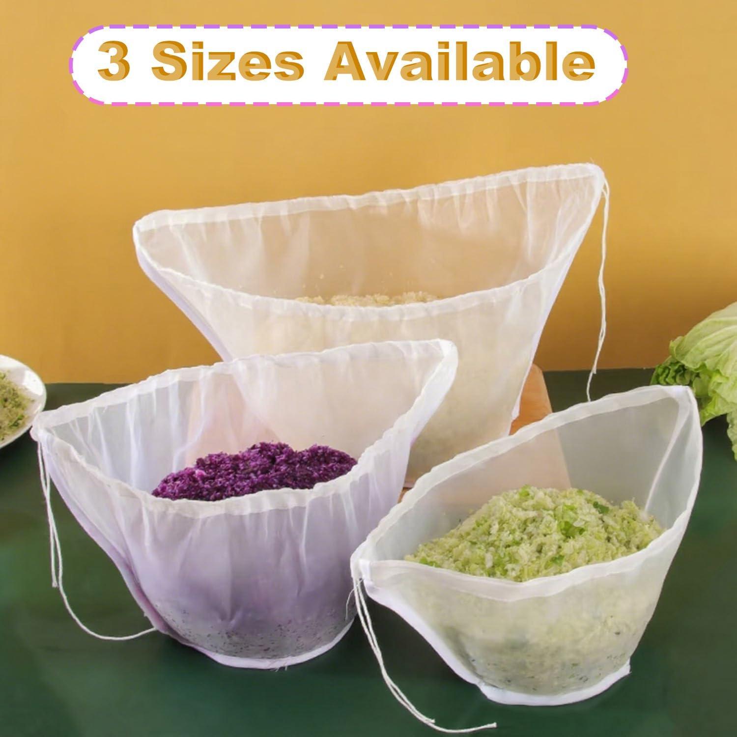 6PCS Bolsa de Nylon Reutilizable para Relleno de Queso MTZK