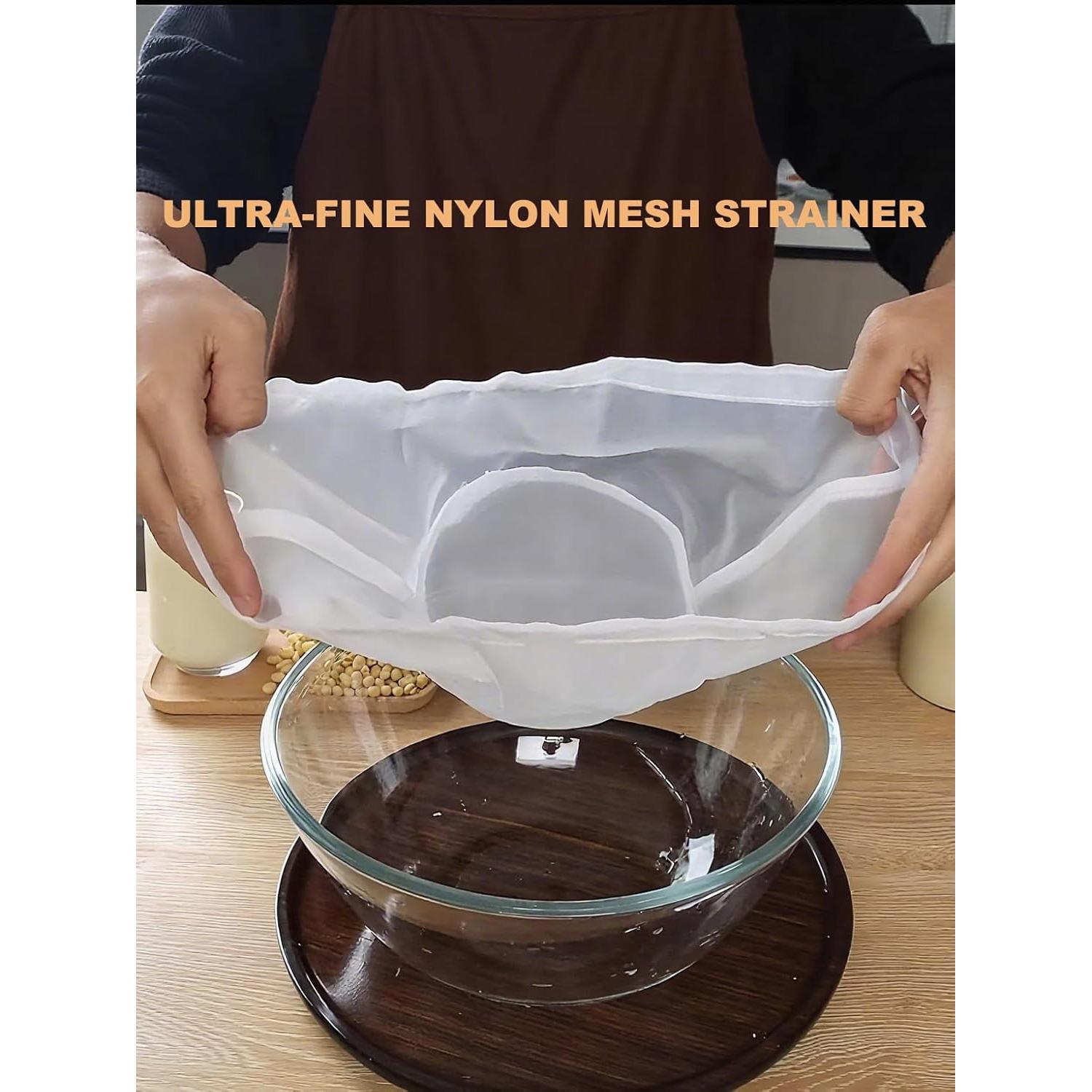 6PCS Bolsa de Nylon Reutilizable para Relleno de Queso MTZK