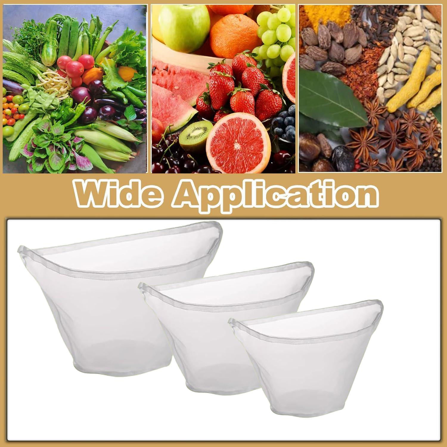 6PCS Bolsa de Nylon Reutilizable para Relleno de Queso MTZK