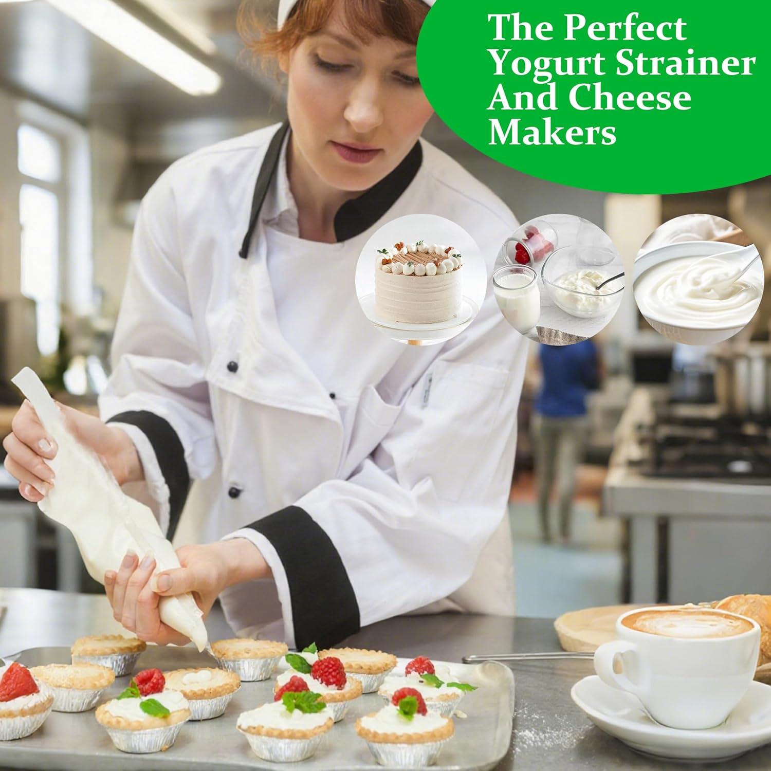 5 Bolsas de Tela de Queso Reutilizables Aeloer 37.8x16 cm