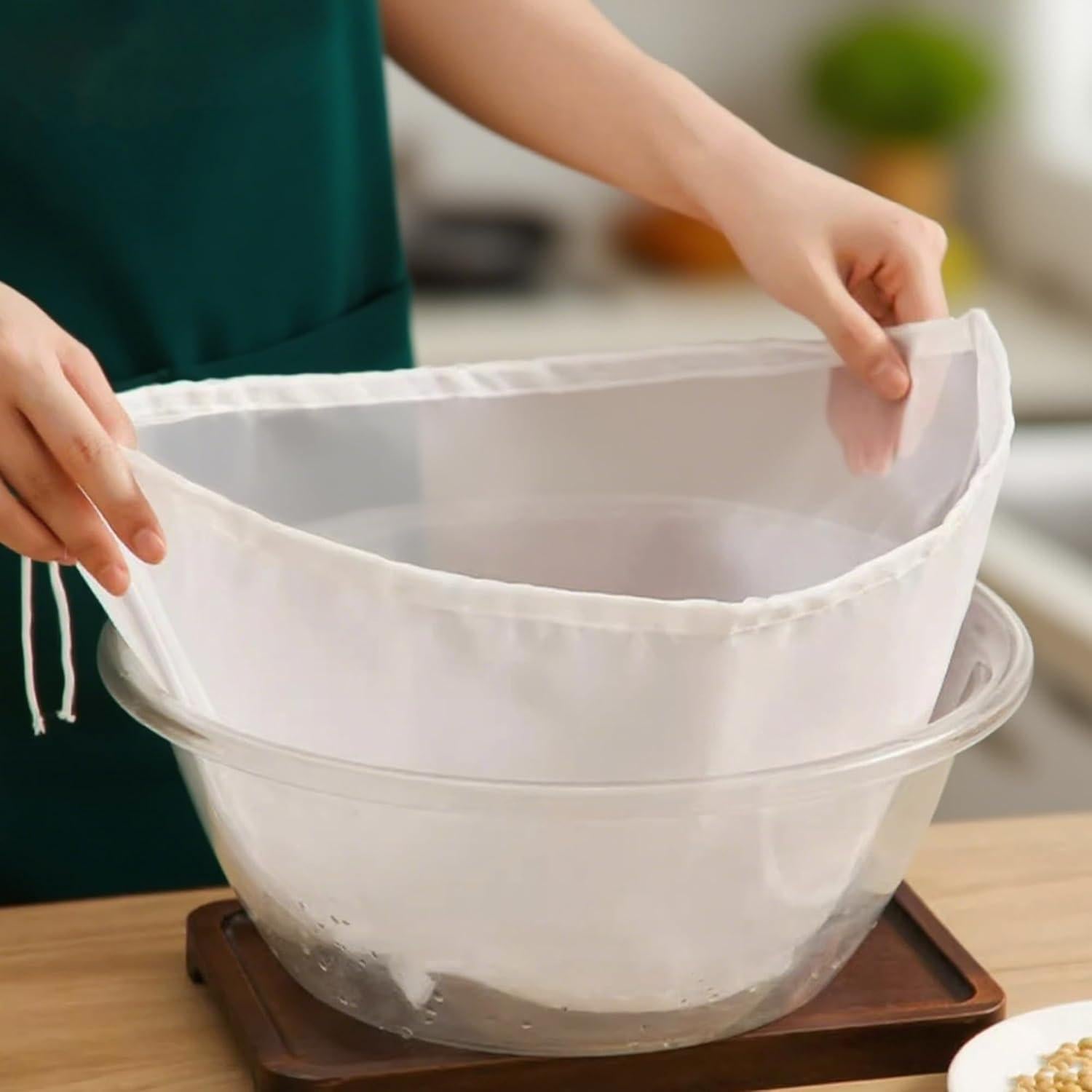 5 Bolsas de Tela de Queso Reutilizables Aeloer 37.8x16 cm