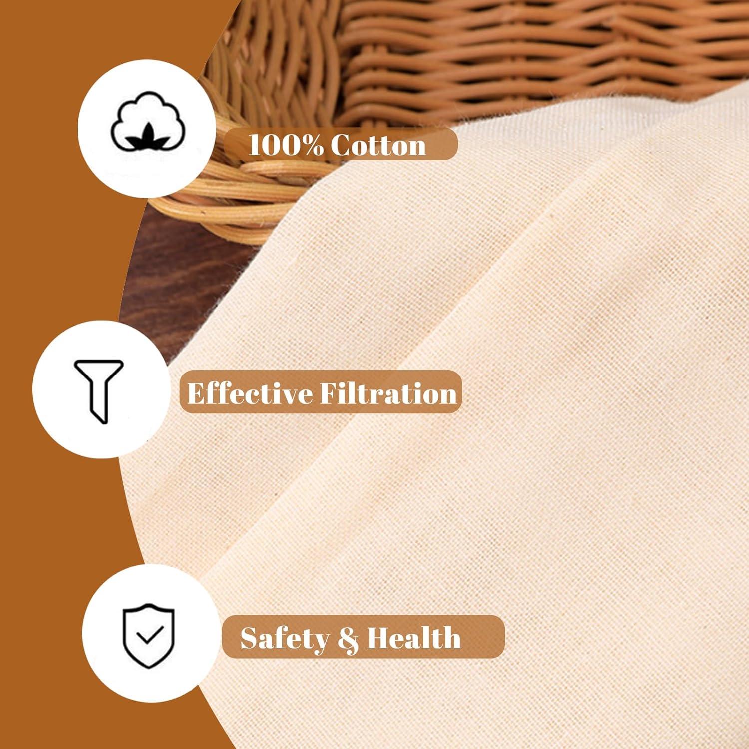 3 Paños de Queso Reutilizables Xohairp Grado 100 50x50cm