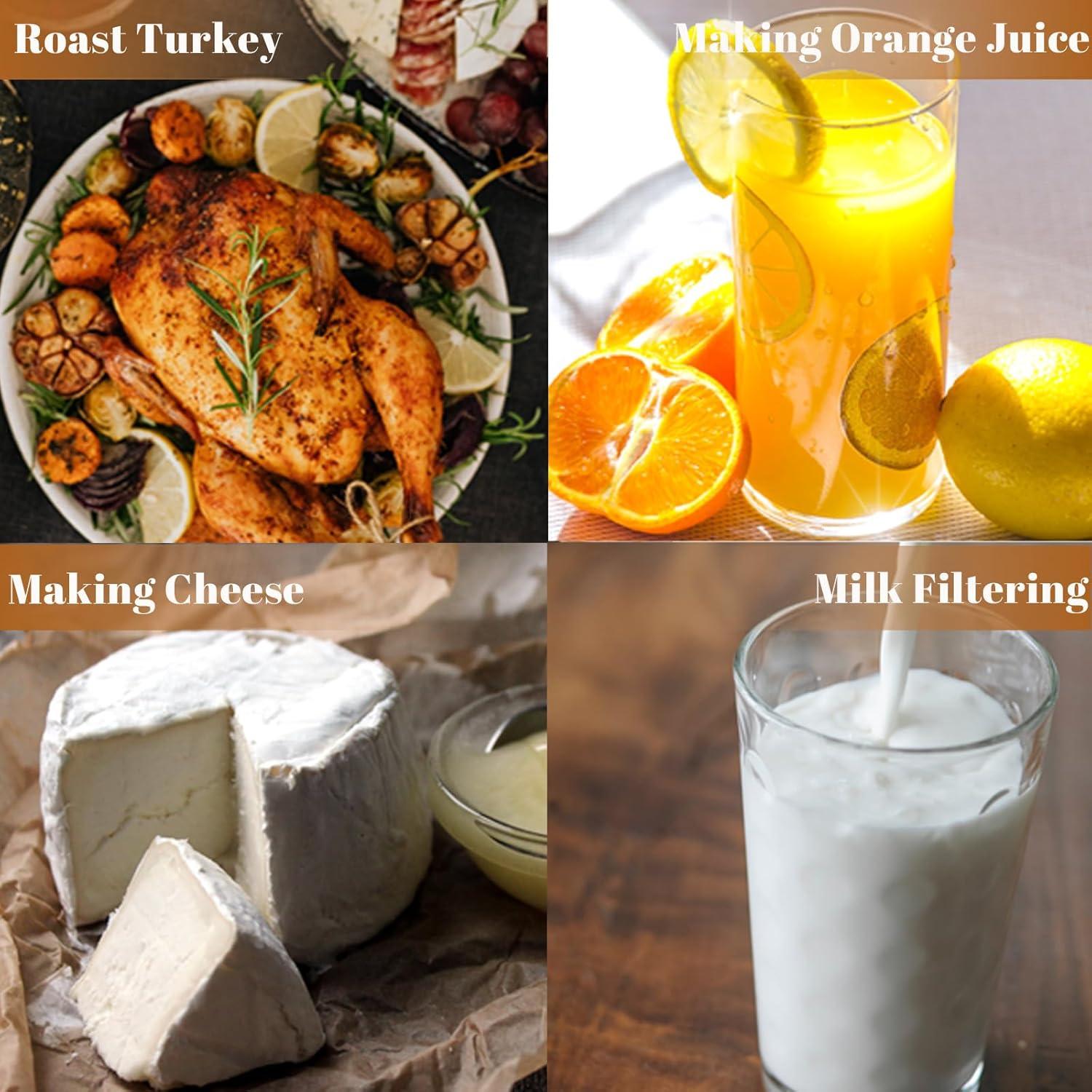 3 Paños de Queso Reutilizables Xohairp Grado 100 50x50cm