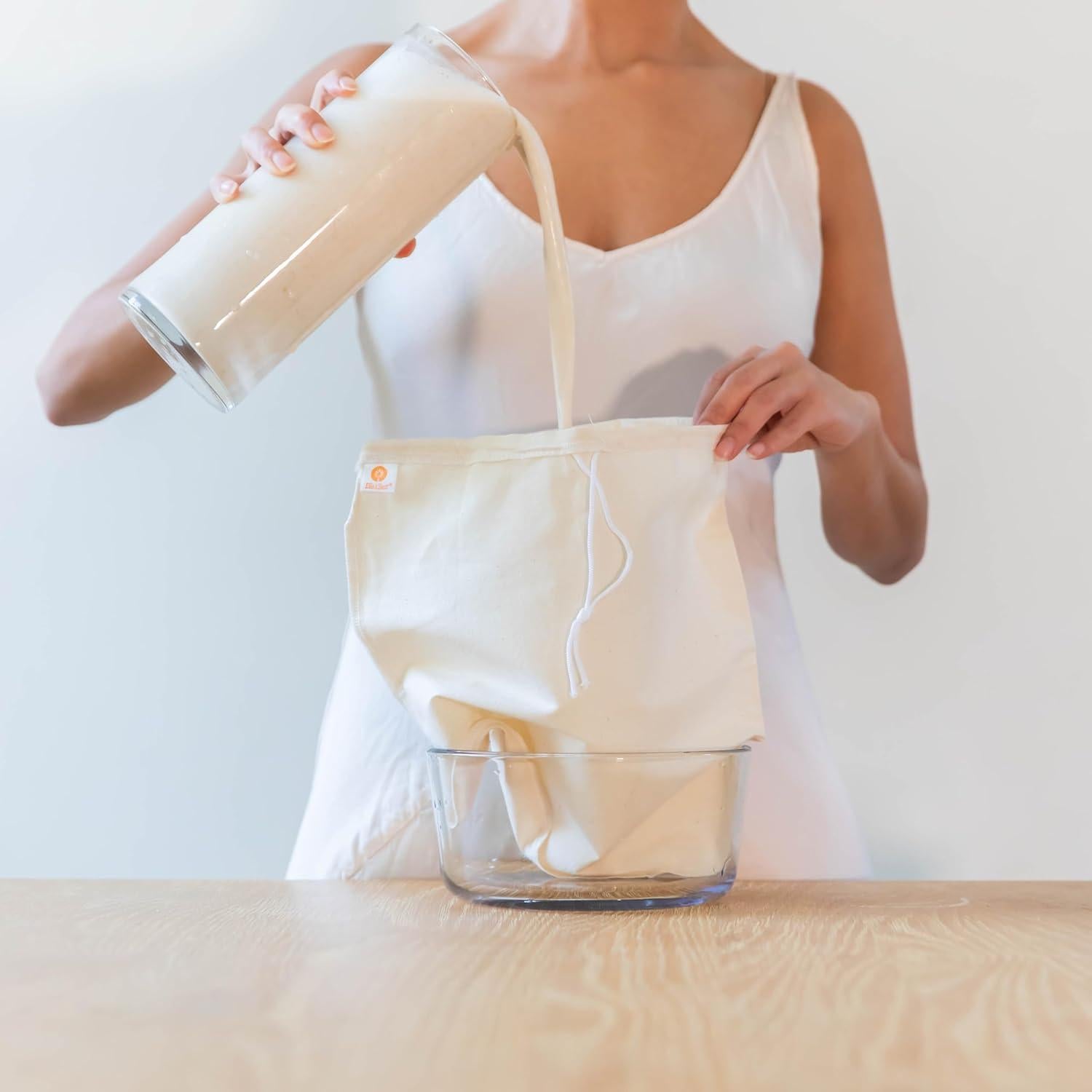 Bolsas de Leche de Nueces Ellie's Best 2pk Algodón Orgánico 35.56cm