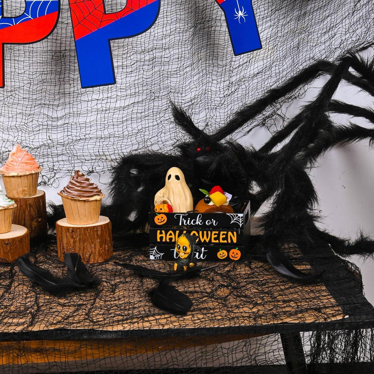 Paquete de 6 Telas Espeluznantes Negras Yokodaza 76x183 cm