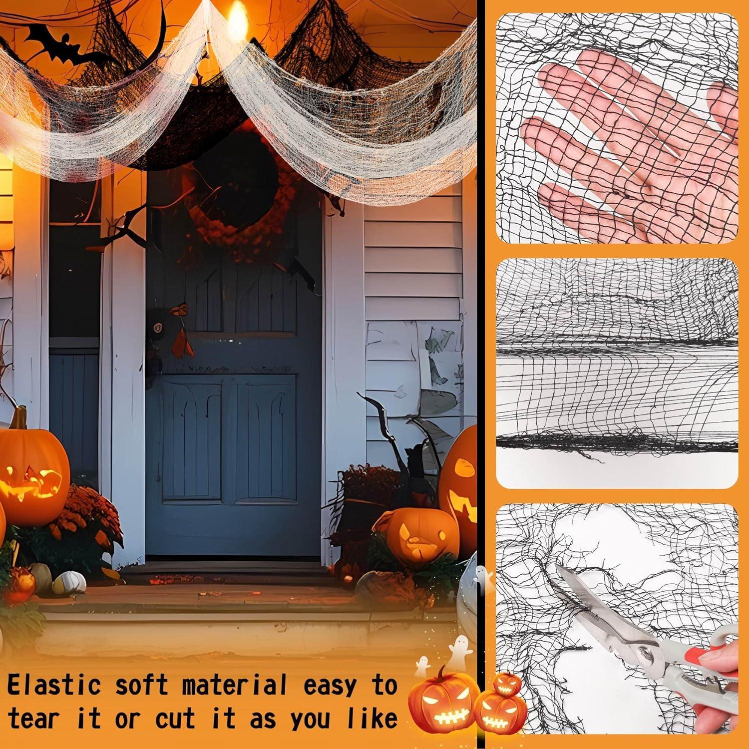 Paquete de 6 Telas Espeluznantes Negras Yokodaza 76x183 cm