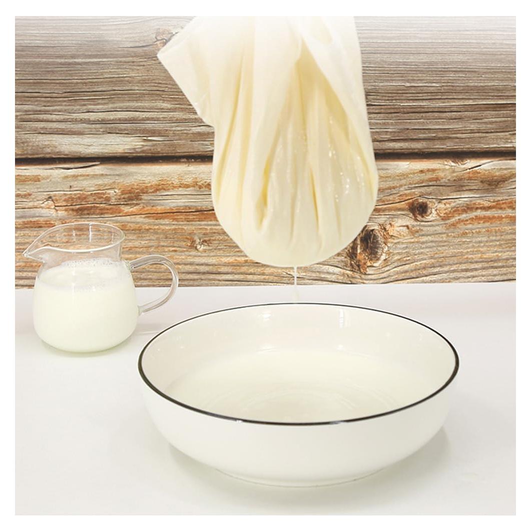 3 Pack Reusable Cheese Cloth, 20 x 20 Inch Ultra-Fine Unbleached Cotton Blend, Perfect for Straining, Cooking, Brewing, Cheesemaking, & Baking