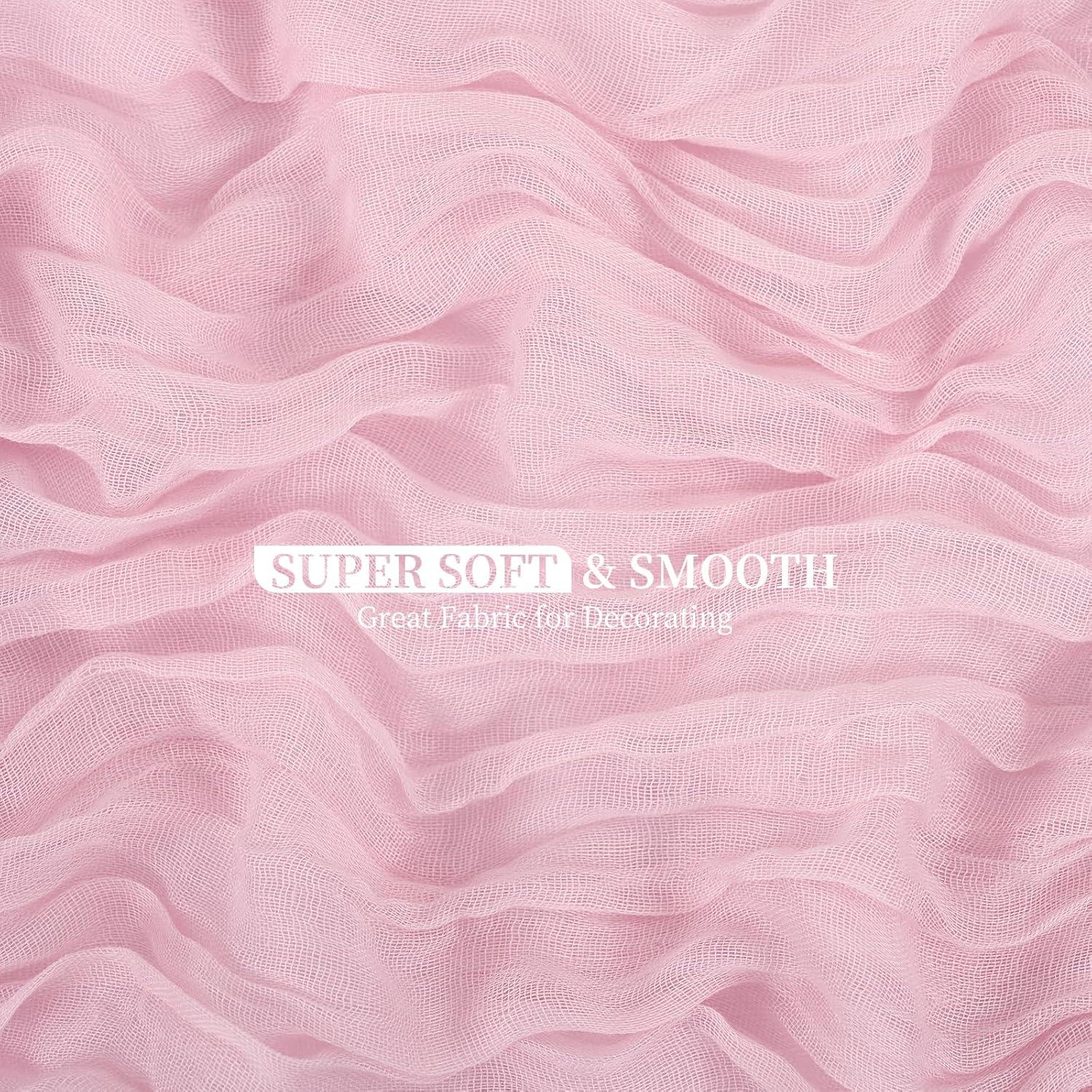 Paquete de 20 Caminos de Mesa de Gasa Rosa Claro 50.8x304.8cm