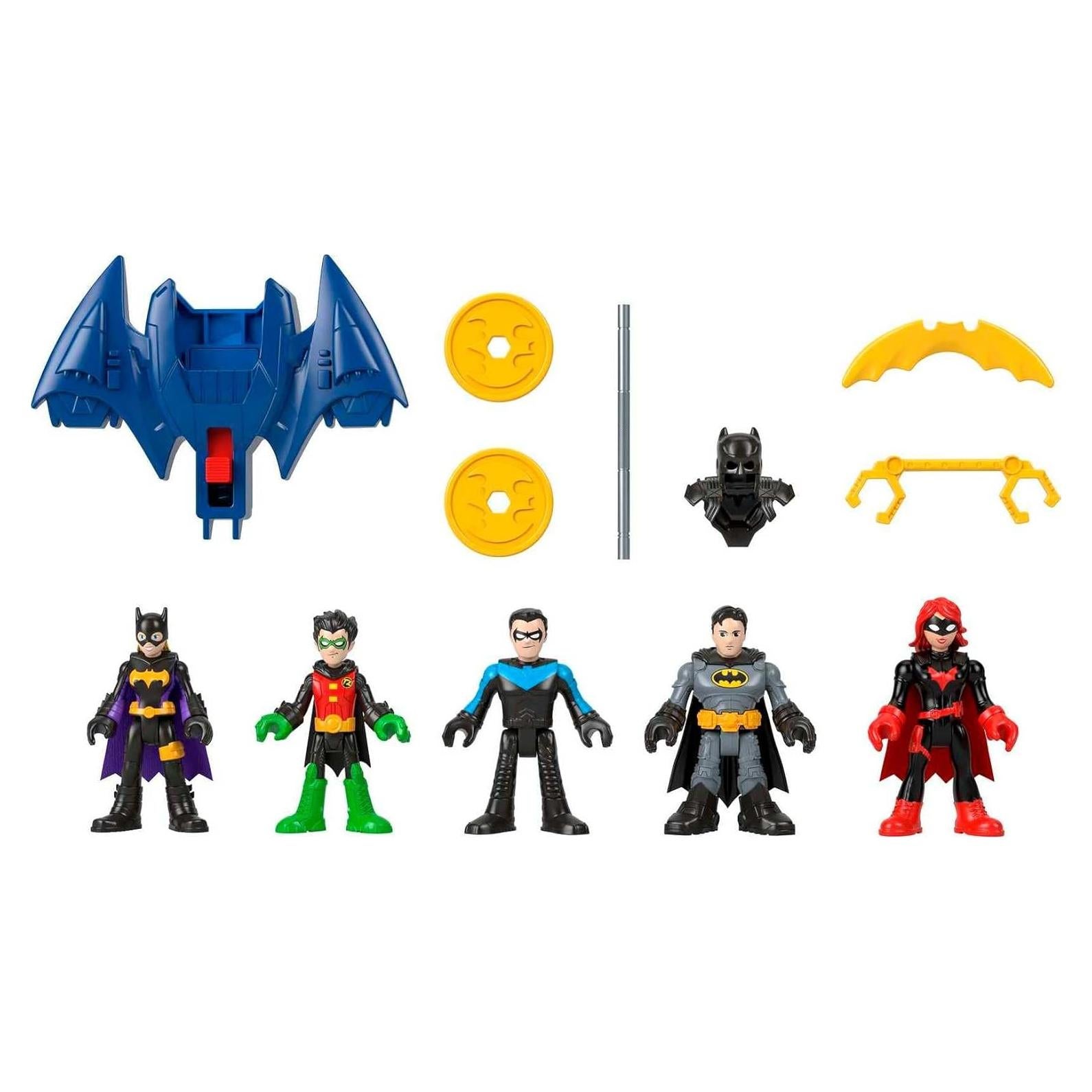 Conjunto de Figuras Batman Fisher-Price 5 Personajes y Accesorios