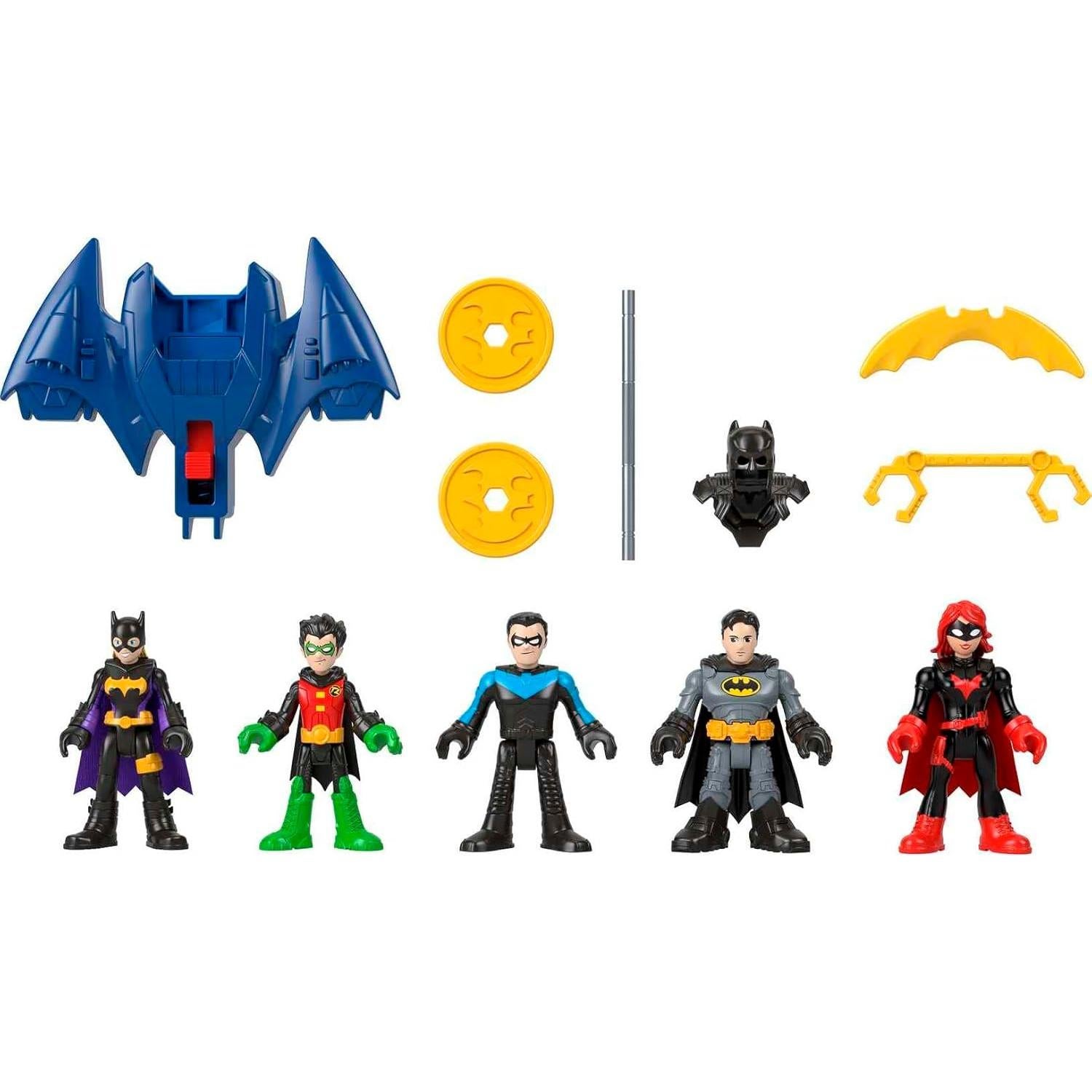 Conjunto de Figuras Batman Fisher-Price 5 Personajes y Accesorios