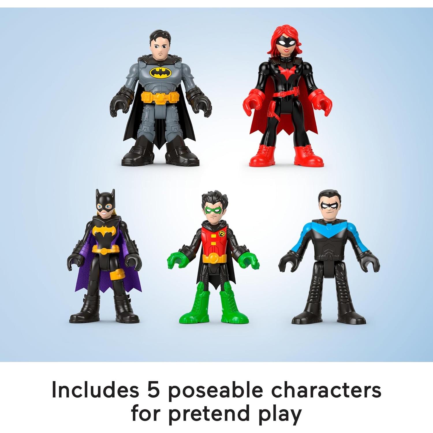 Conjunto de Figuras Batman Fisher-Price 5 Personajes y Accesorios