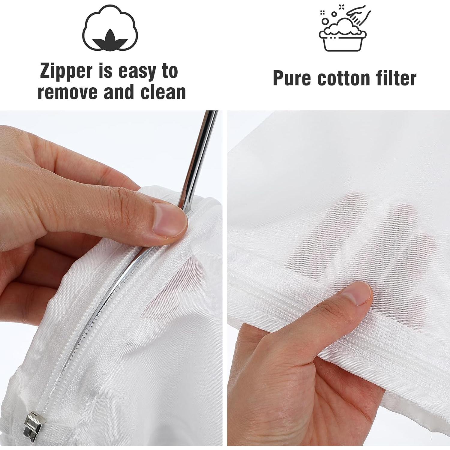 Paquete de 2 coladores de malla fina Xinjoduz con mango de acero inoxidable