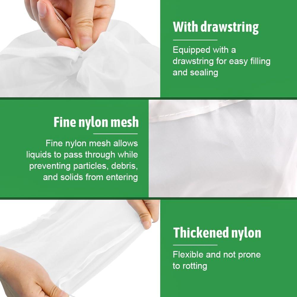 6 Bolsas de Filtrado de Nylon LVOERTUIG para Leche Vegetal