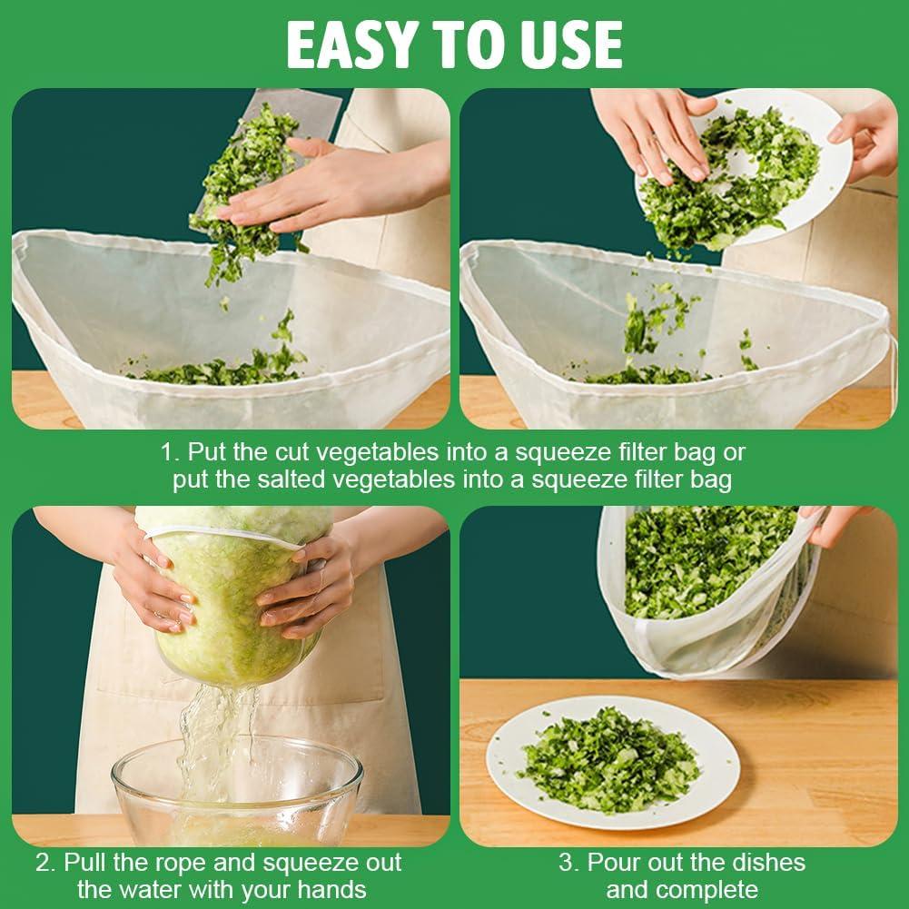 6 Bolsas de Filtrado de Nylon LVOERTUIG para Leche Vegetal