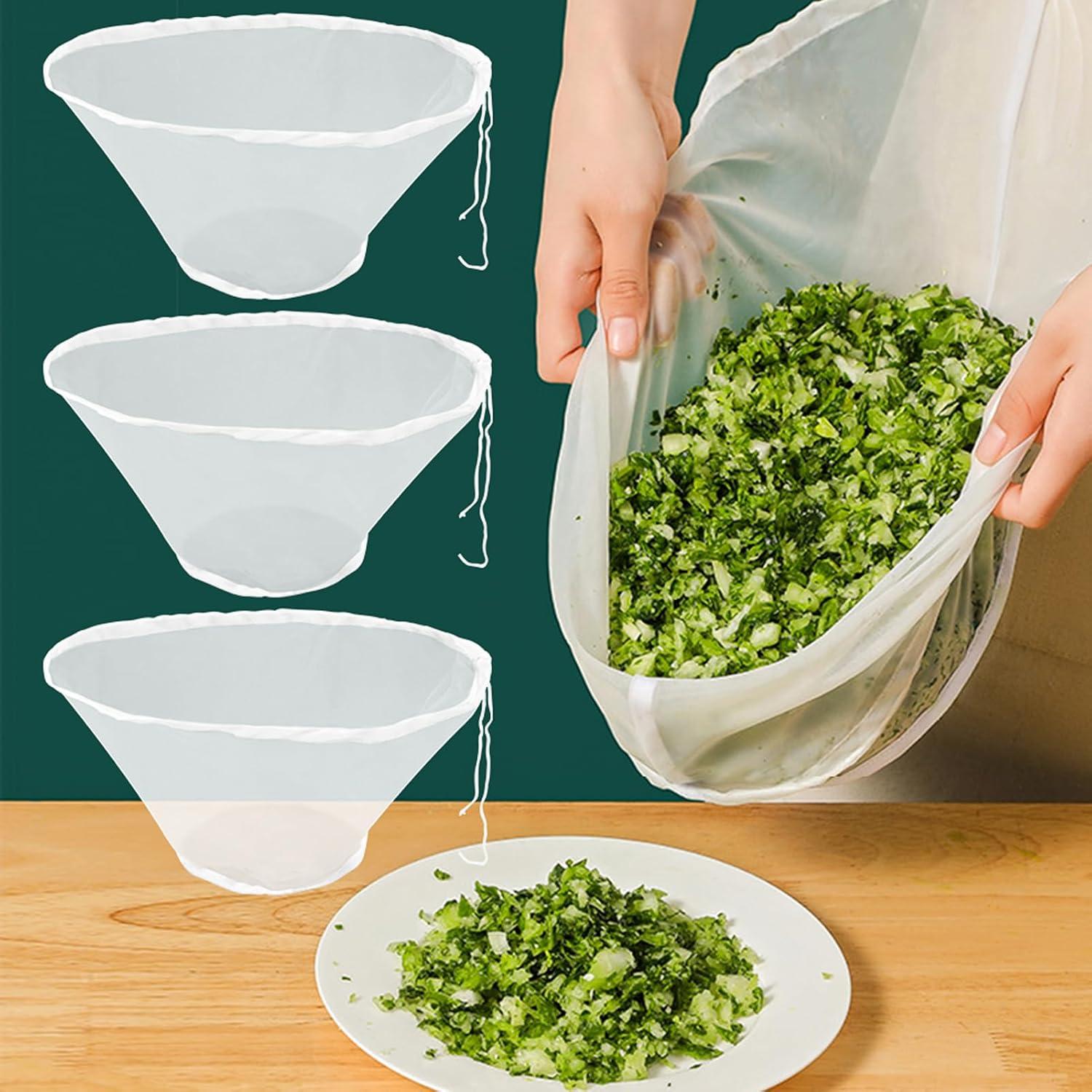 6 Bolsas de Filtrado de Nylon LVOERTUIG para Leche Vegetal