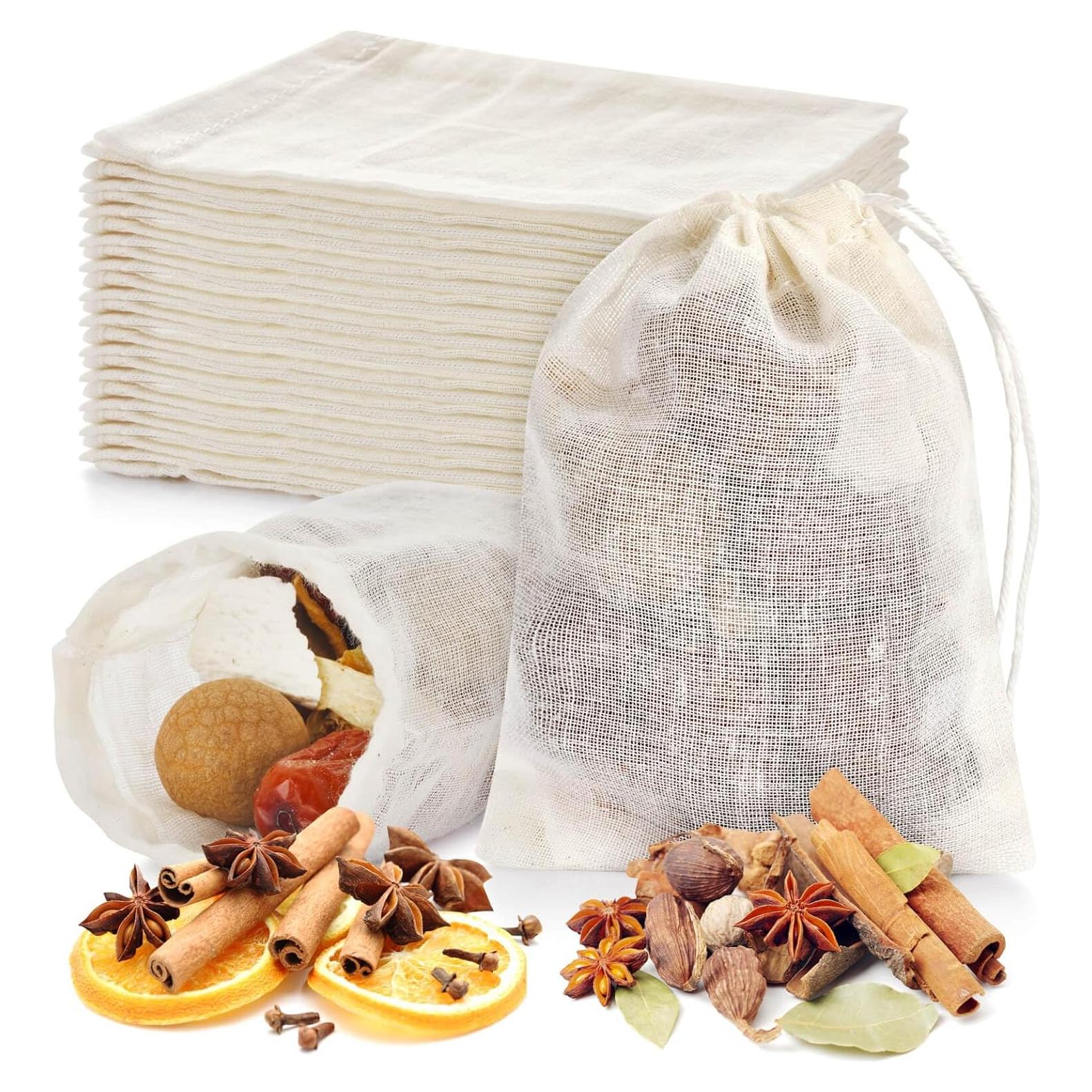 36 Bolsas de Muselina Reutilizables Linyumuxiang 8x10 cm