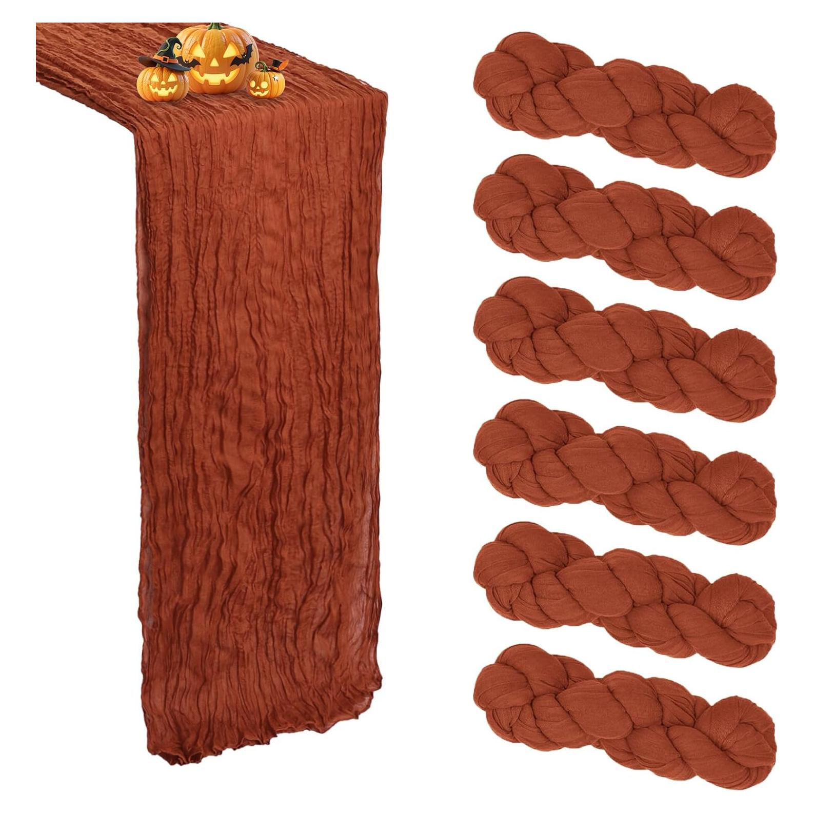 Paquete de 6 Caminos de Mesa Terracota 10 Pies RestfulGlow