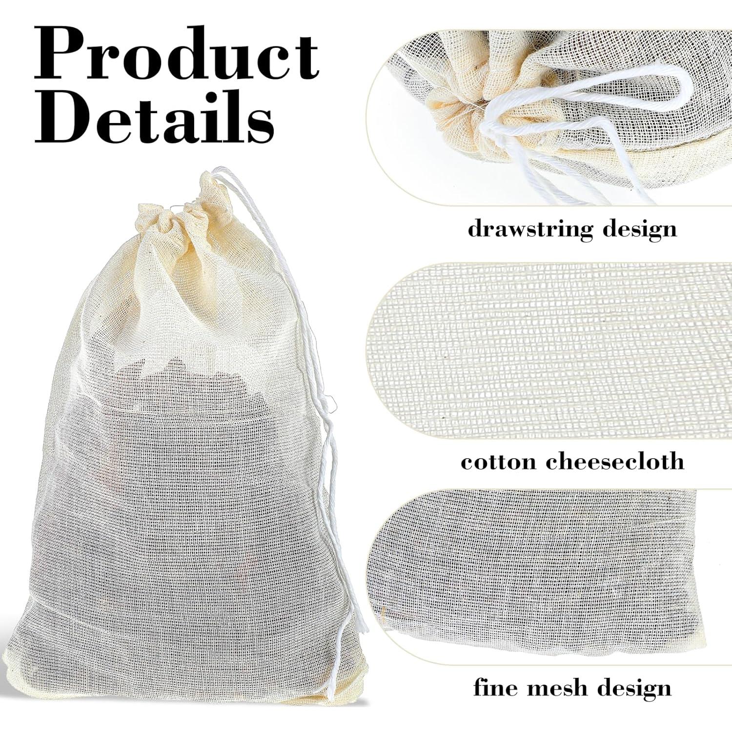 10 Bolsas de Especias Piriuuo de Algodón 10x15 cm Reutilizables