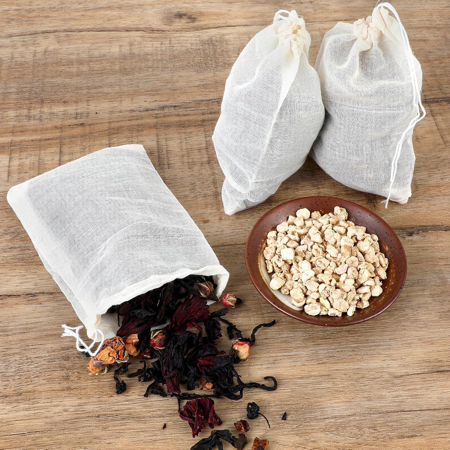 10 Bolsas de Especias Piriuuo de Algodón 10x15 cm Reutilizables