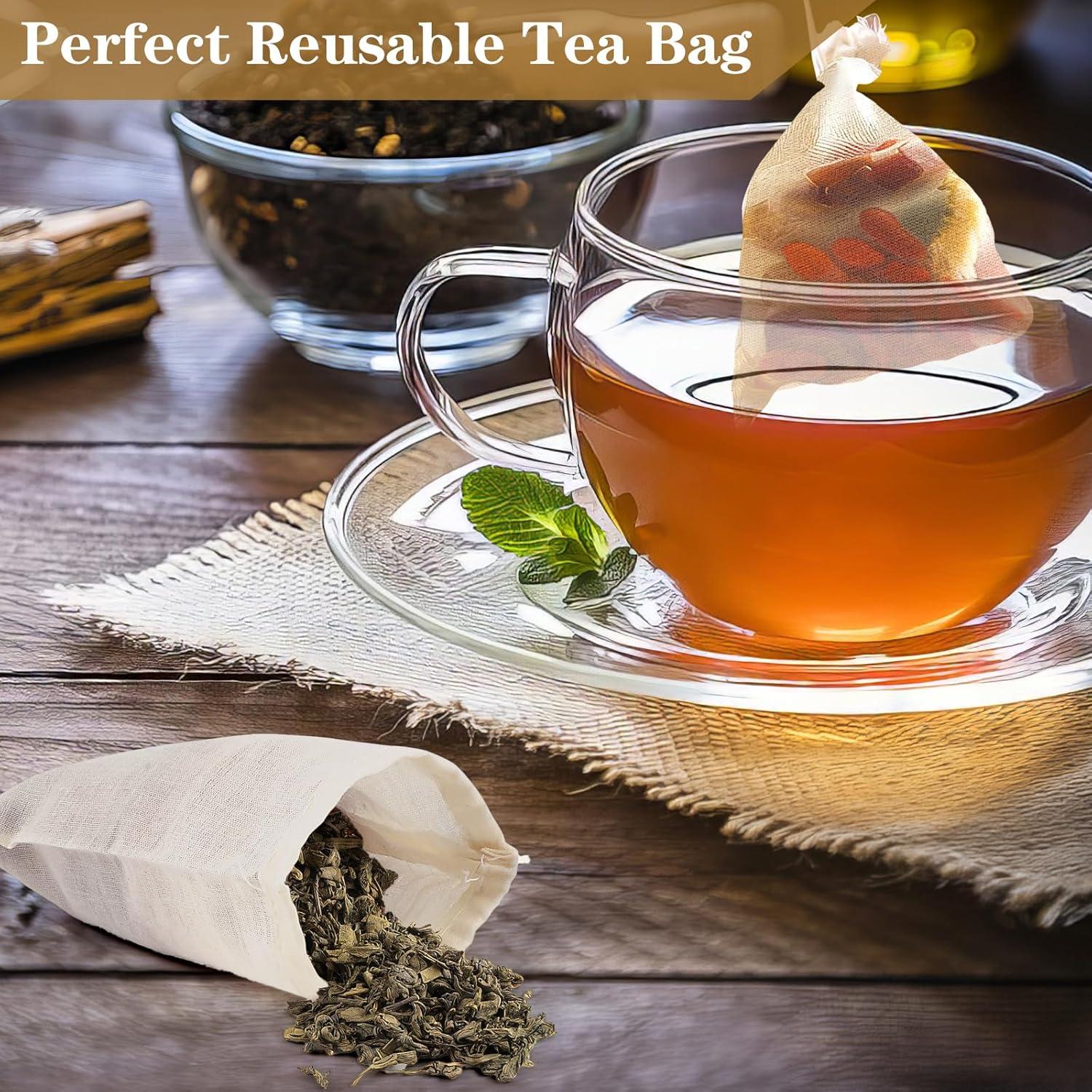 30 Bolsas de Especias de Algodón Natural MOWPOG 10.16x7.62 cm