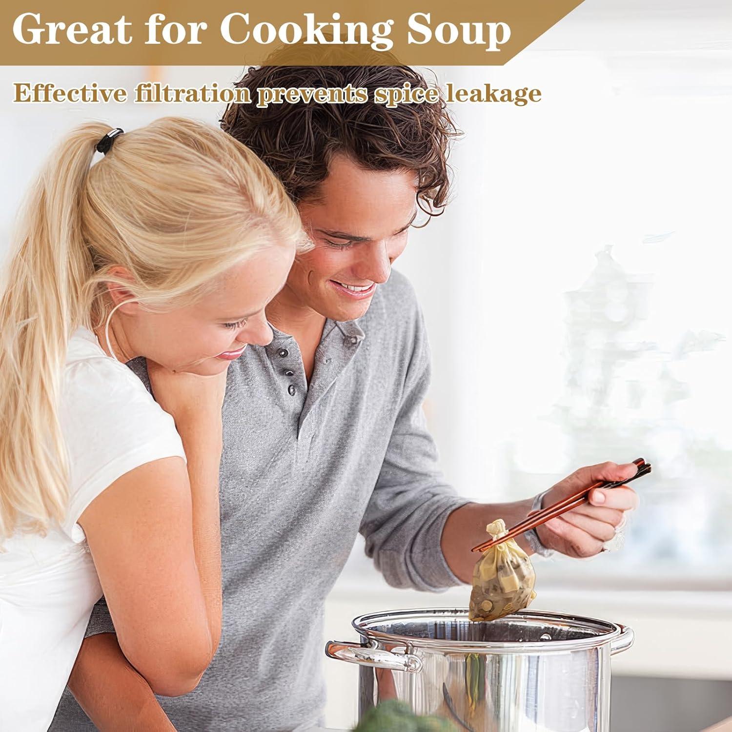 30 Bolsas de Especias de Algodón Natural MOWPOG 10.16x7.62 cm