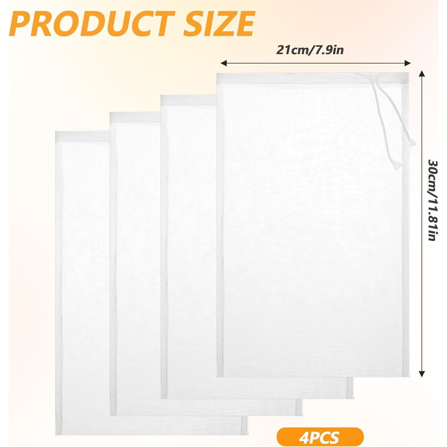 Paquete de 4 filtros de tela QfwdfcTrenz 30x20 cm nylon