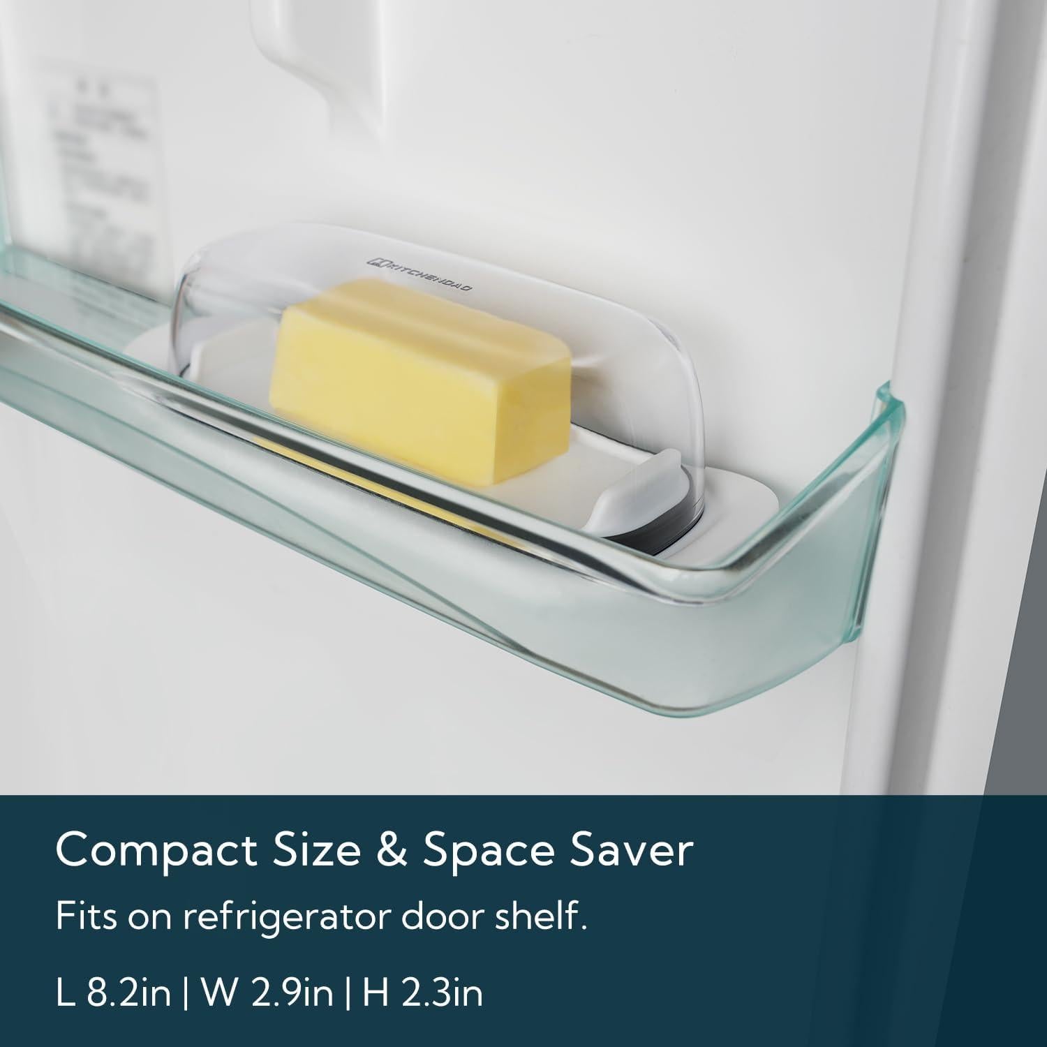 Caja de Mantequilla Hermética KITCHENDAO 21.3x7.9x6 cm Blanca