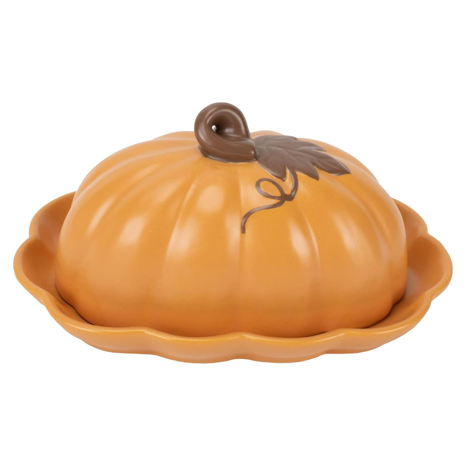 Plato de Mantequilla con Tapa Calabaza Nat & Jules 20x15cm