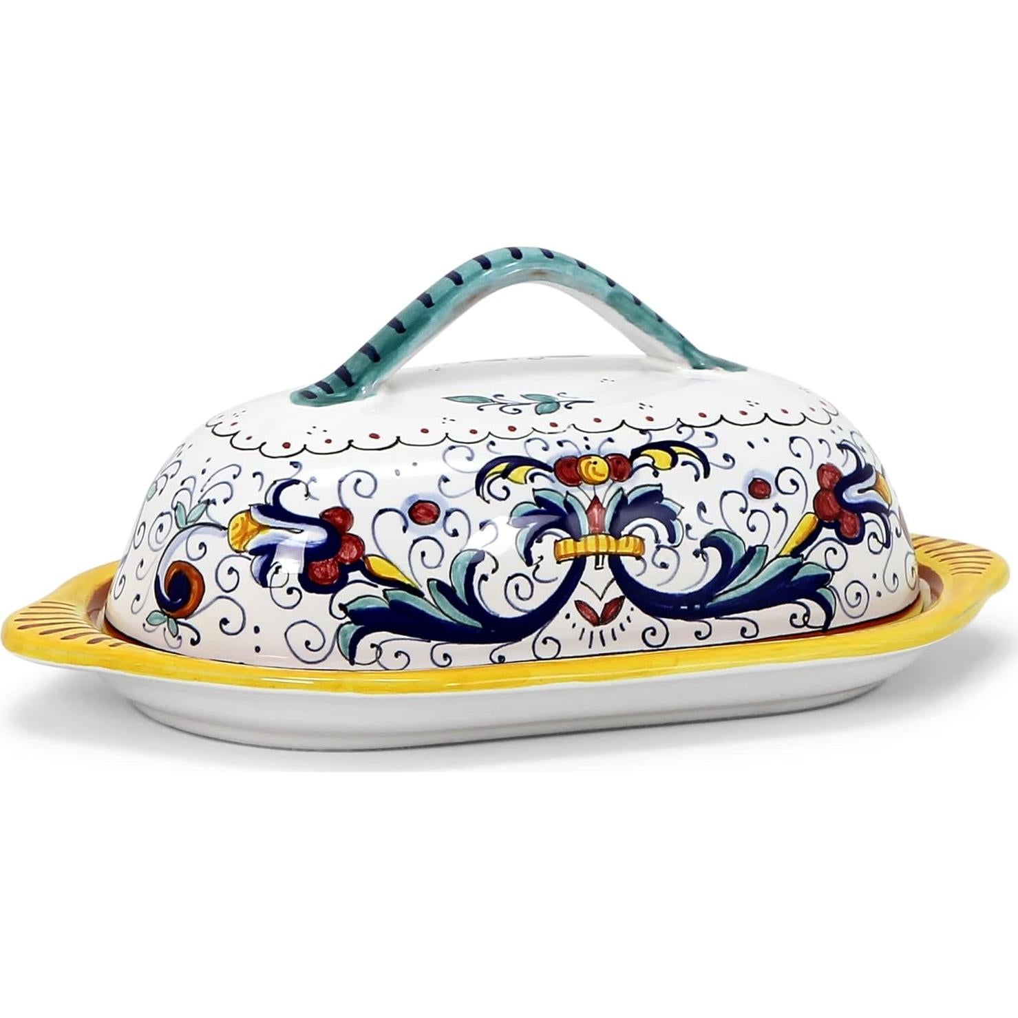 Tazón de Mantequilla Ricco Deruta con Tapa - Cerámica Italiana