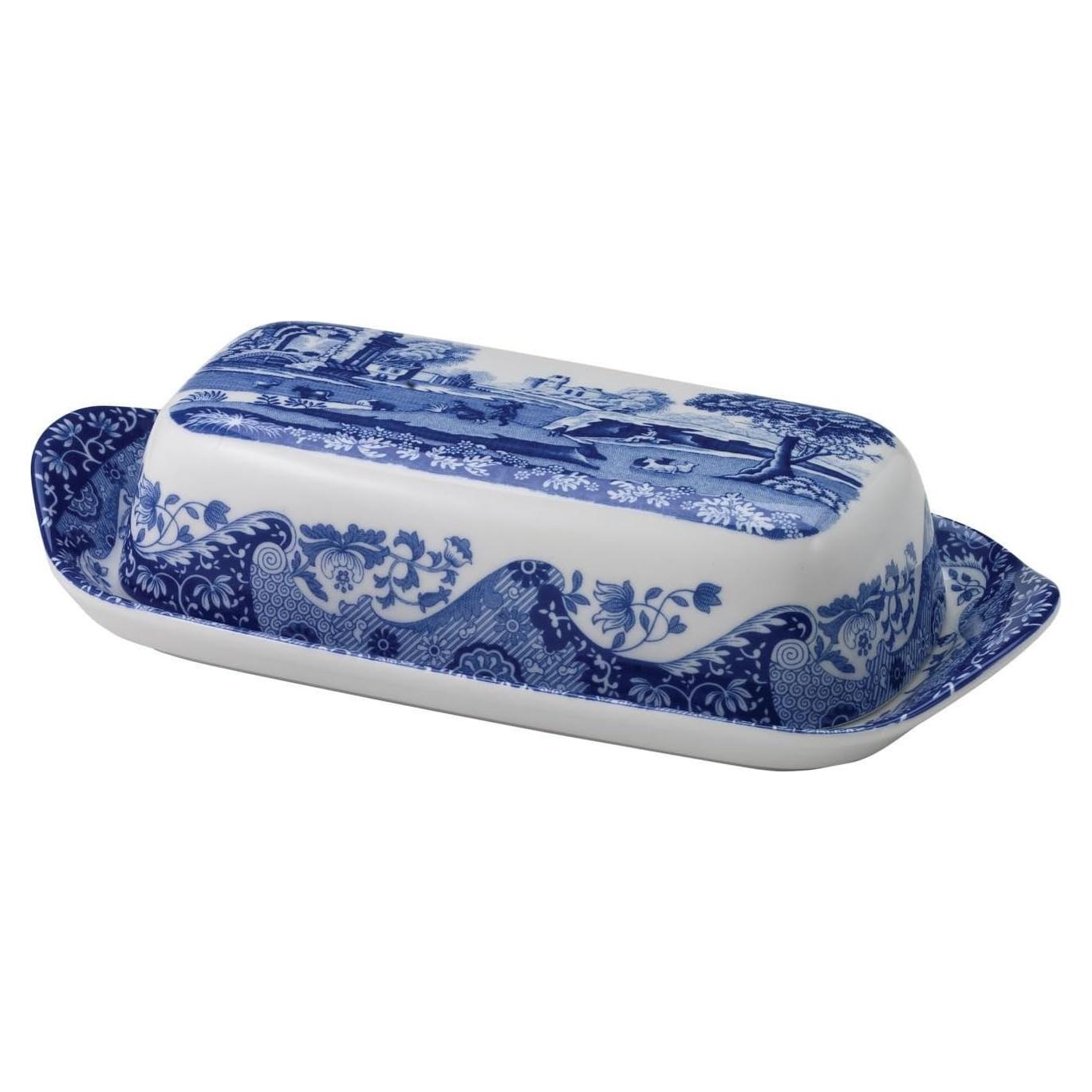 Plato de Mantequilla Spode Blue Italian 20.32x10.16 cm Porcelana