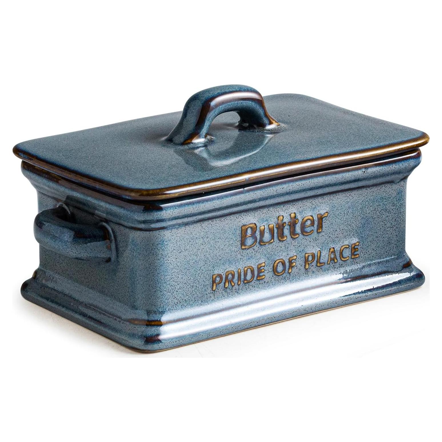 Plato para Mantequilla con Tapa Zoeeker Azul 510 ml