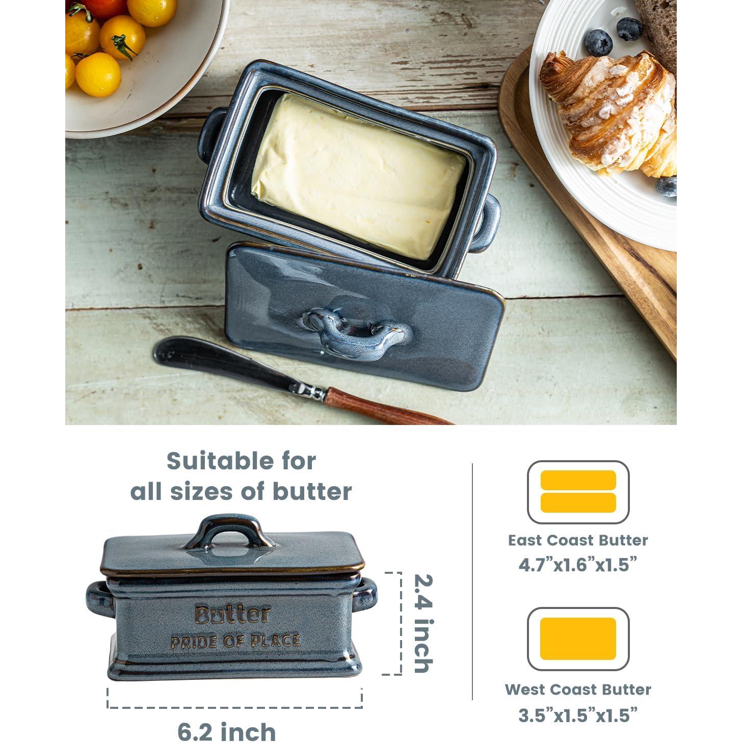 Plato para Mantequilla con Tapa Zoeeker Azul 510 ml