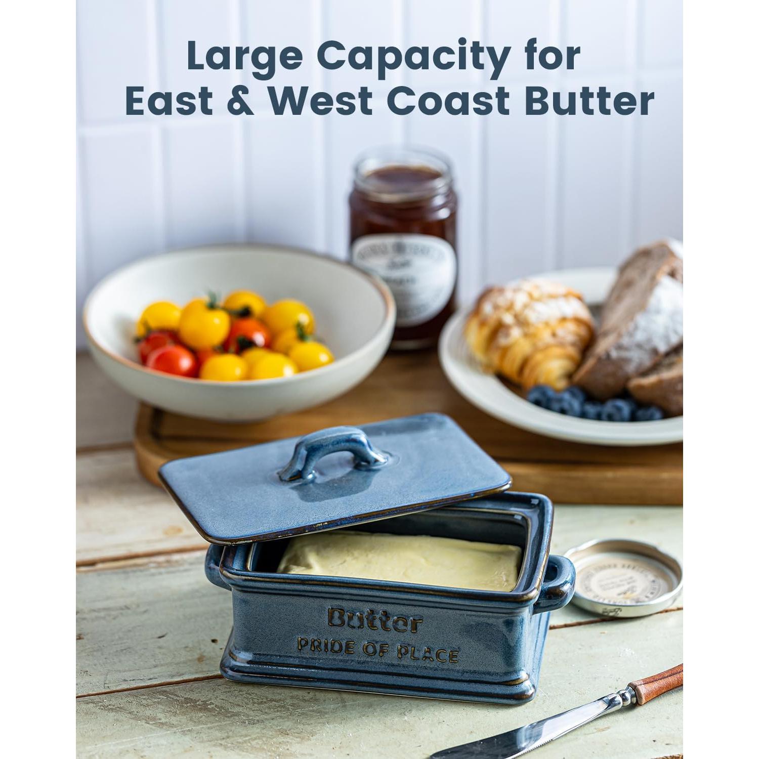 Plato para Mantequilla con Tapa Zoeeker Azul 510 ml