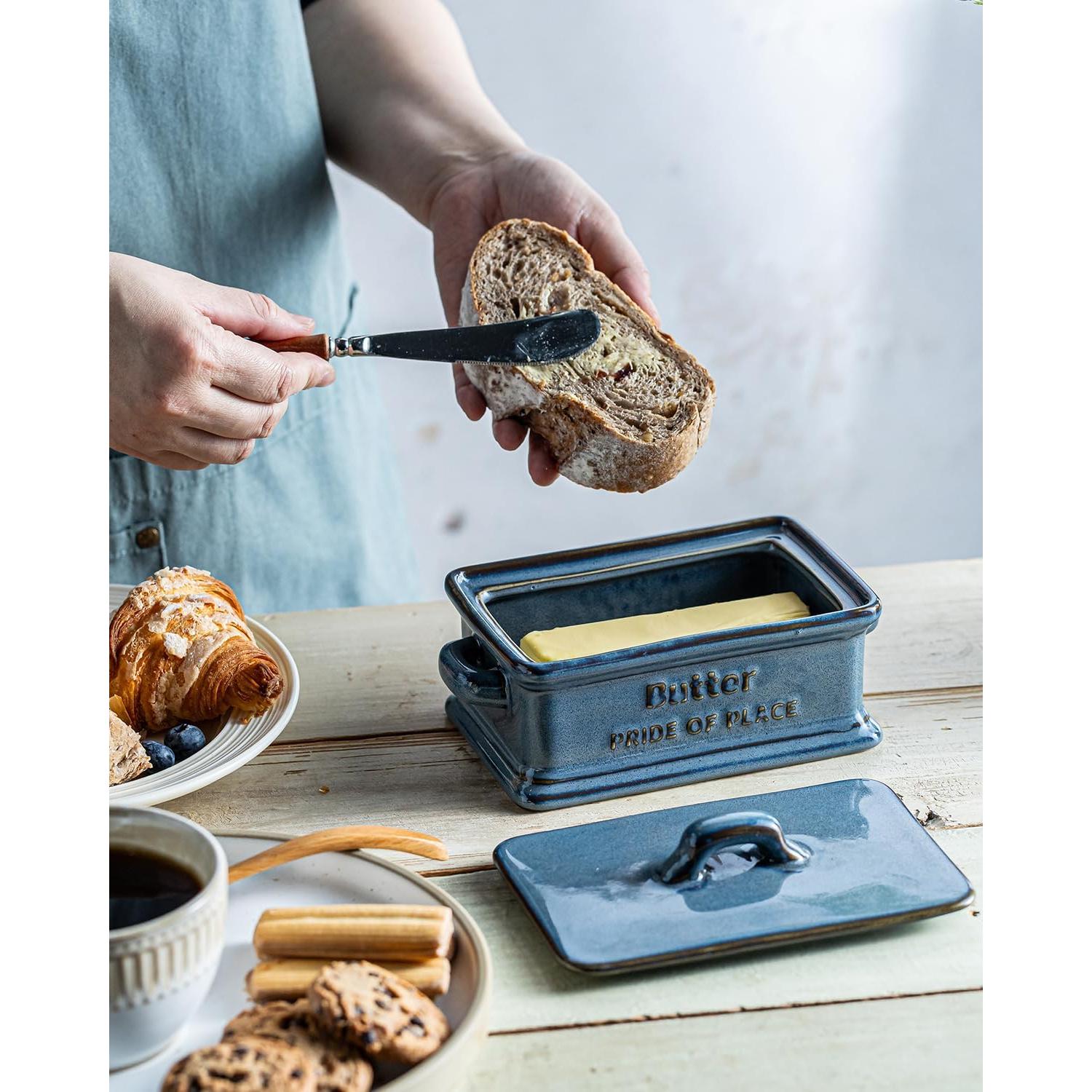 Plato para Mantequilla con Tapa Zoeeker Azul 510 ml