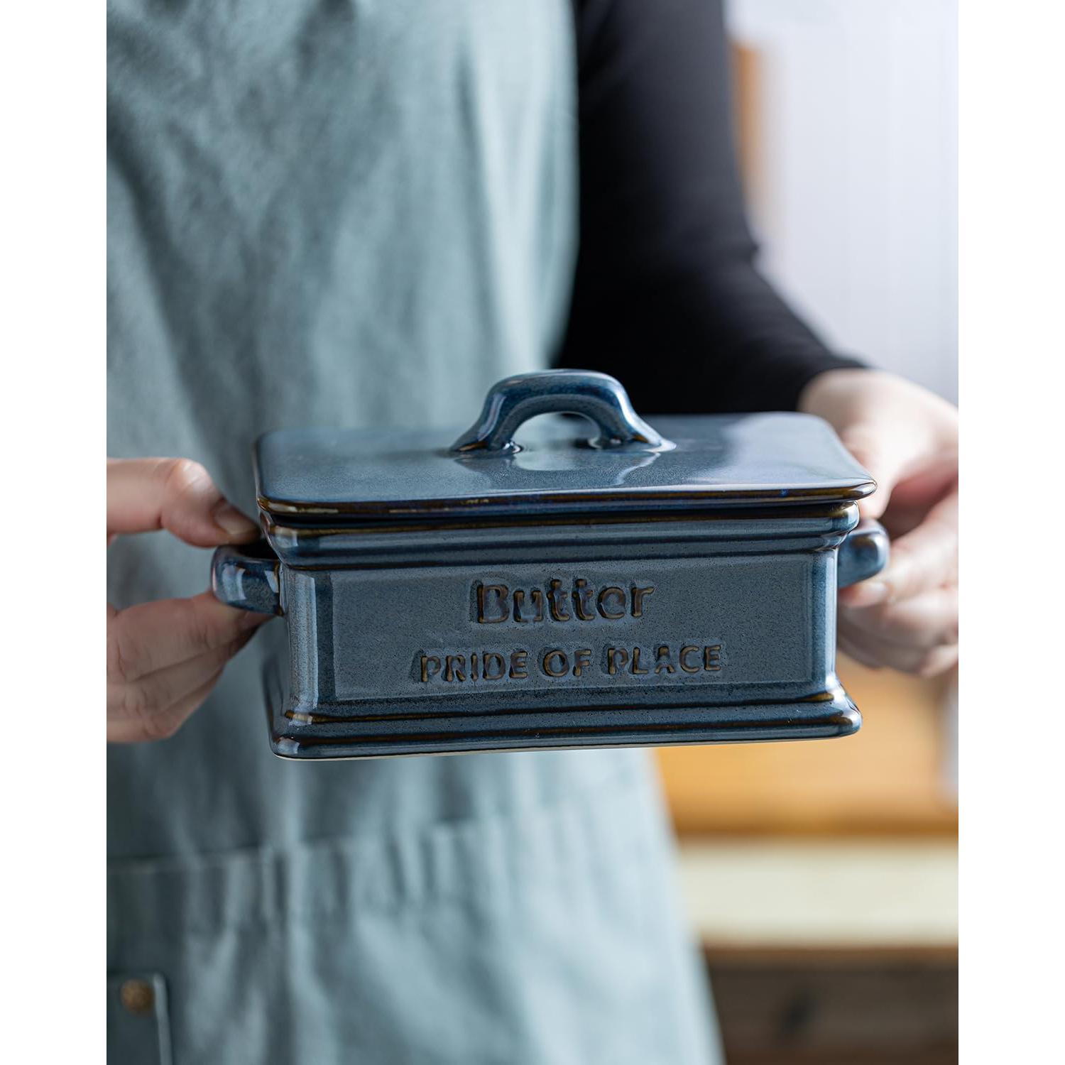 Plato para Mantequilla con Tapa Zoeeker Azul 510 ml