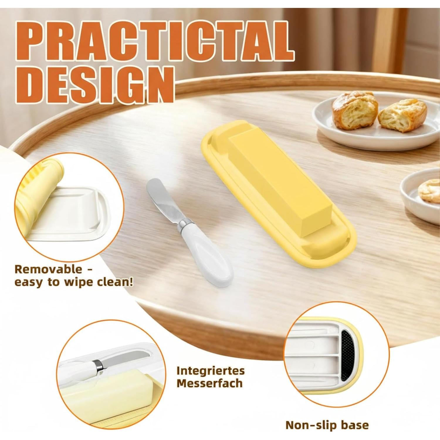 Plato para Mantequilla con Tapa Elegant Aura 2025 - Hermético 12.7 cm