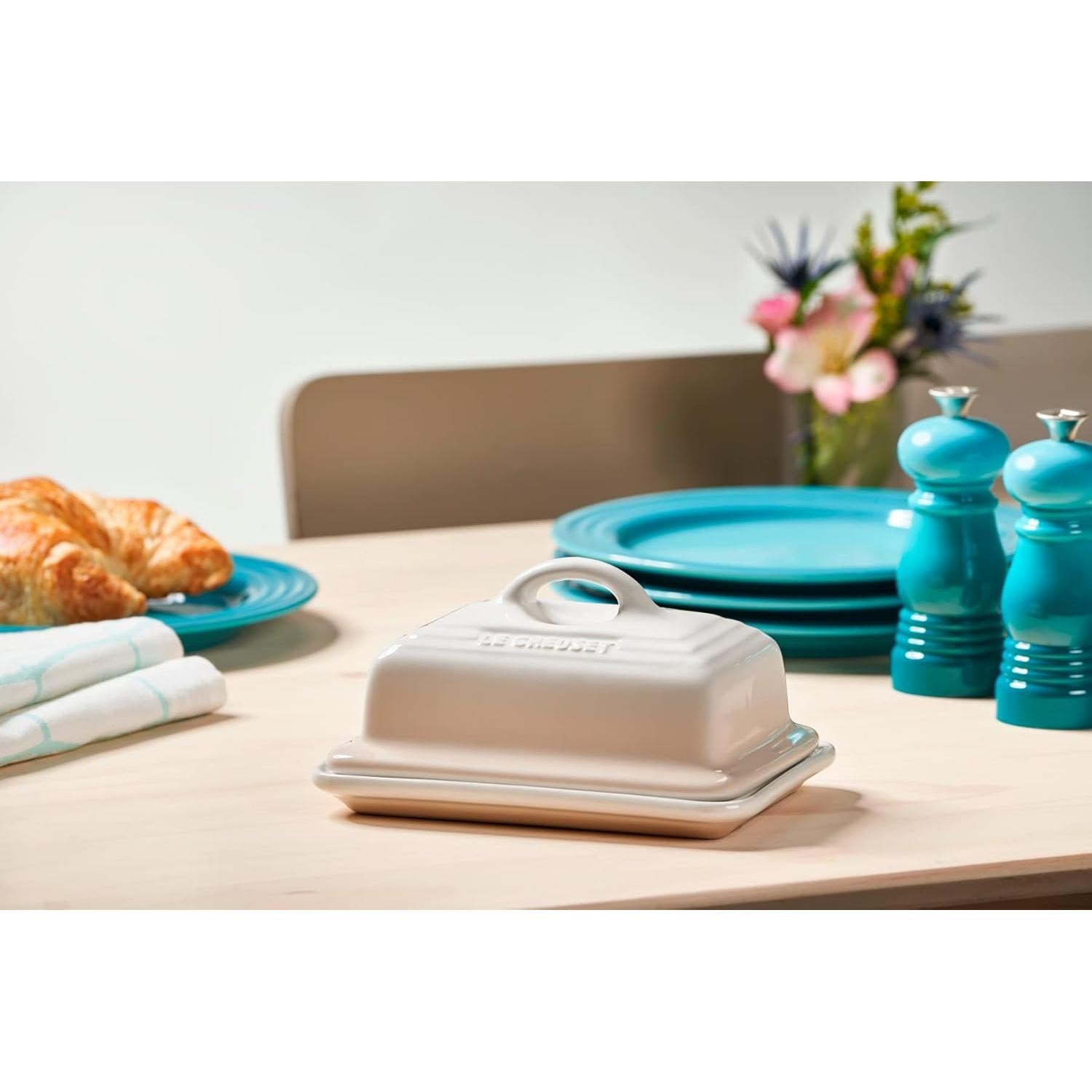 Fuente de Mantequilla Cerámica Le Creuset Blanca 226g