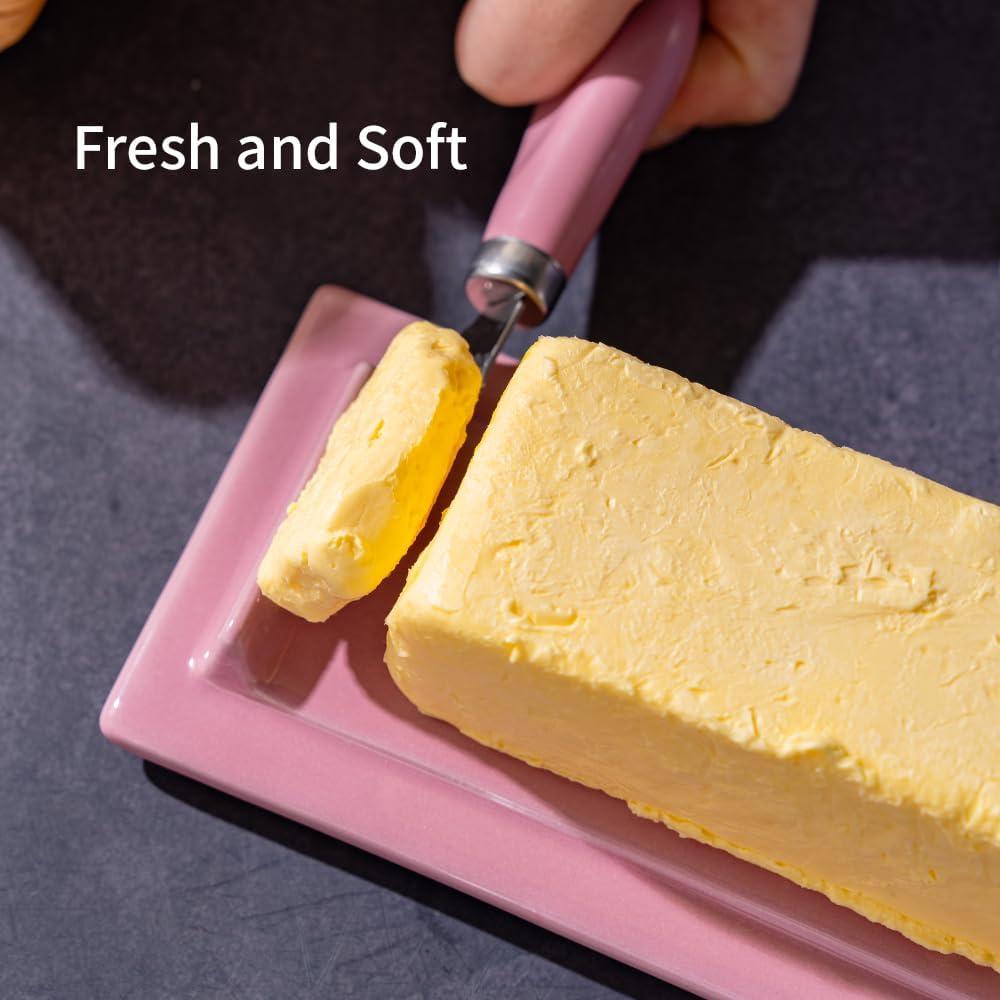 Plato de Mantequilla con Tapa TEATALK Cerámica 21.96 cm Púrpura