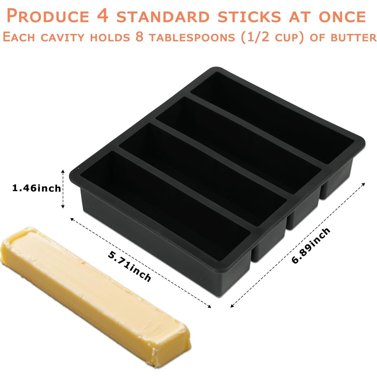Molde de Mantequilla Silicona Antiadherente Siligruppo 2 Pcs