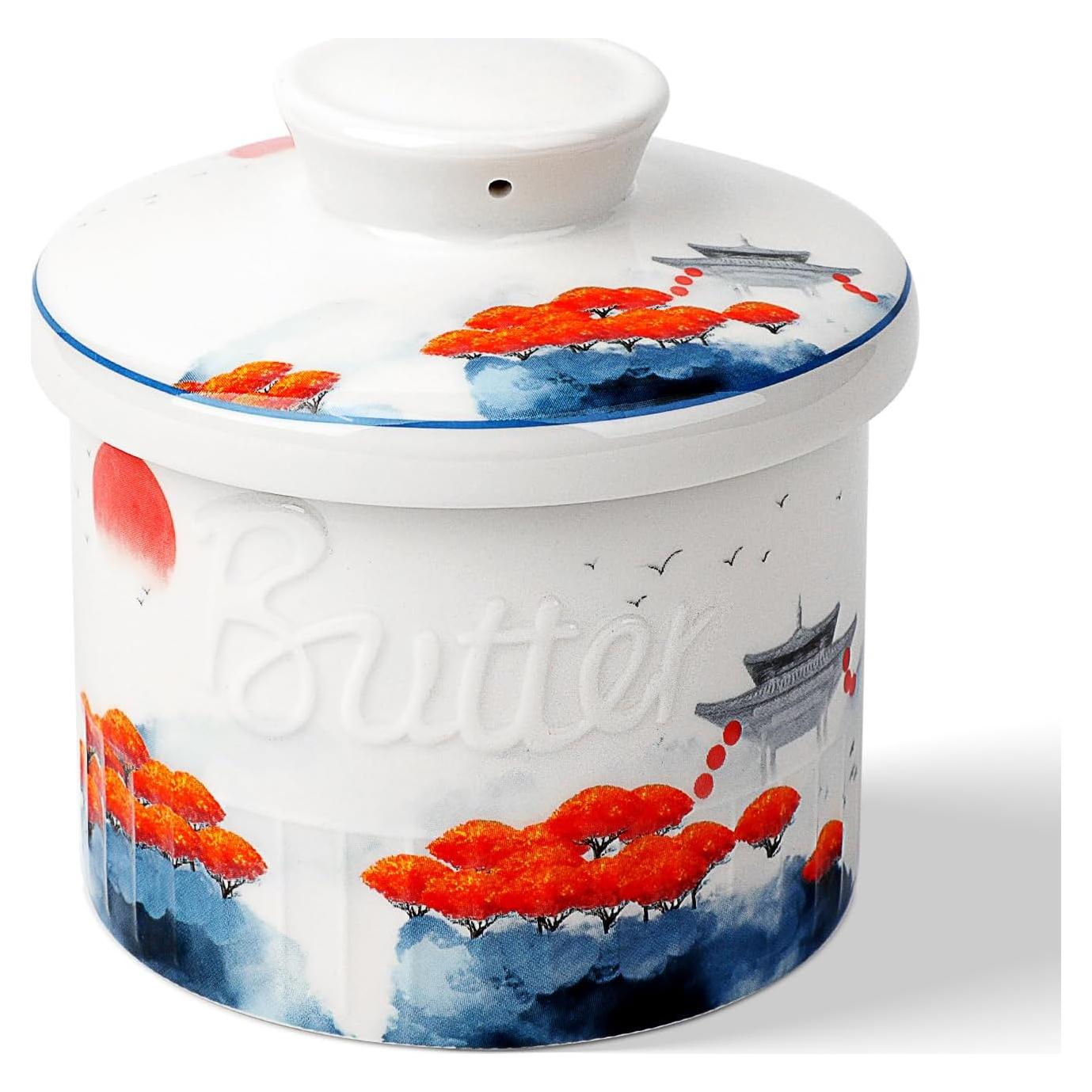 Crock de Mantequilla Toptier Bosque de Manglares con Tapa