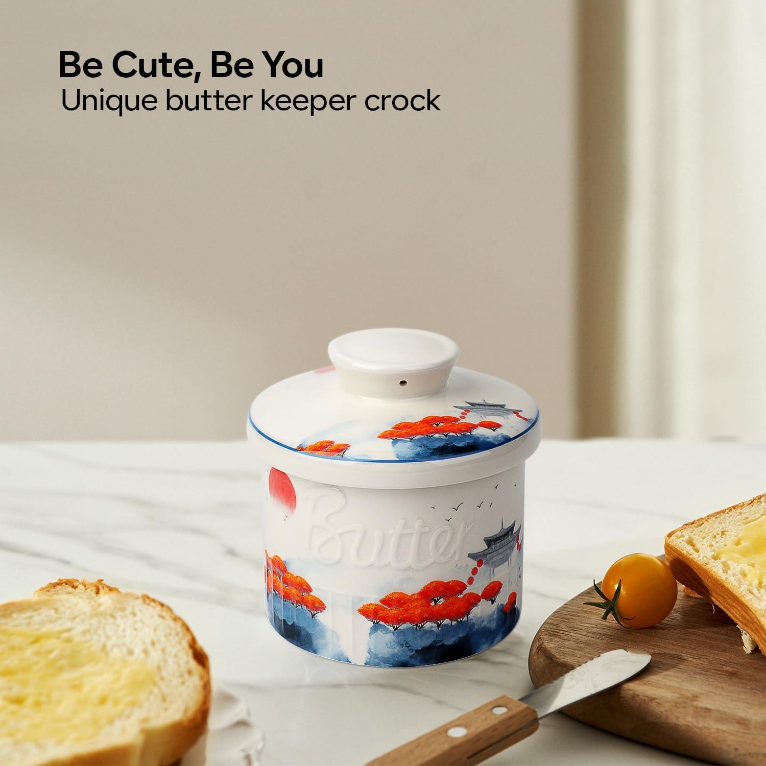 Crock de Mantequilla Toptier Bosque de Manglares con Tapa