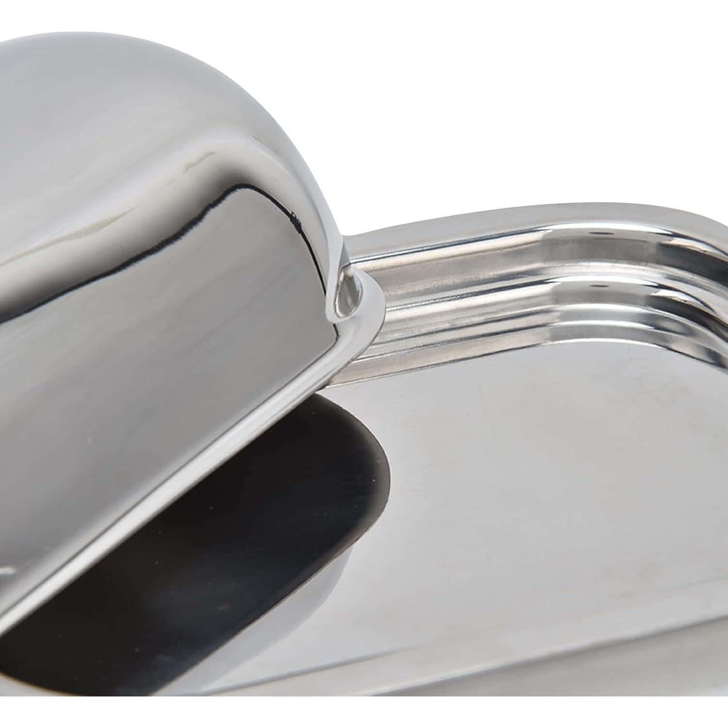 Caja de Mantequilla Acero Inoxidable Tomotato Doble Cubierta 16x12x5cm